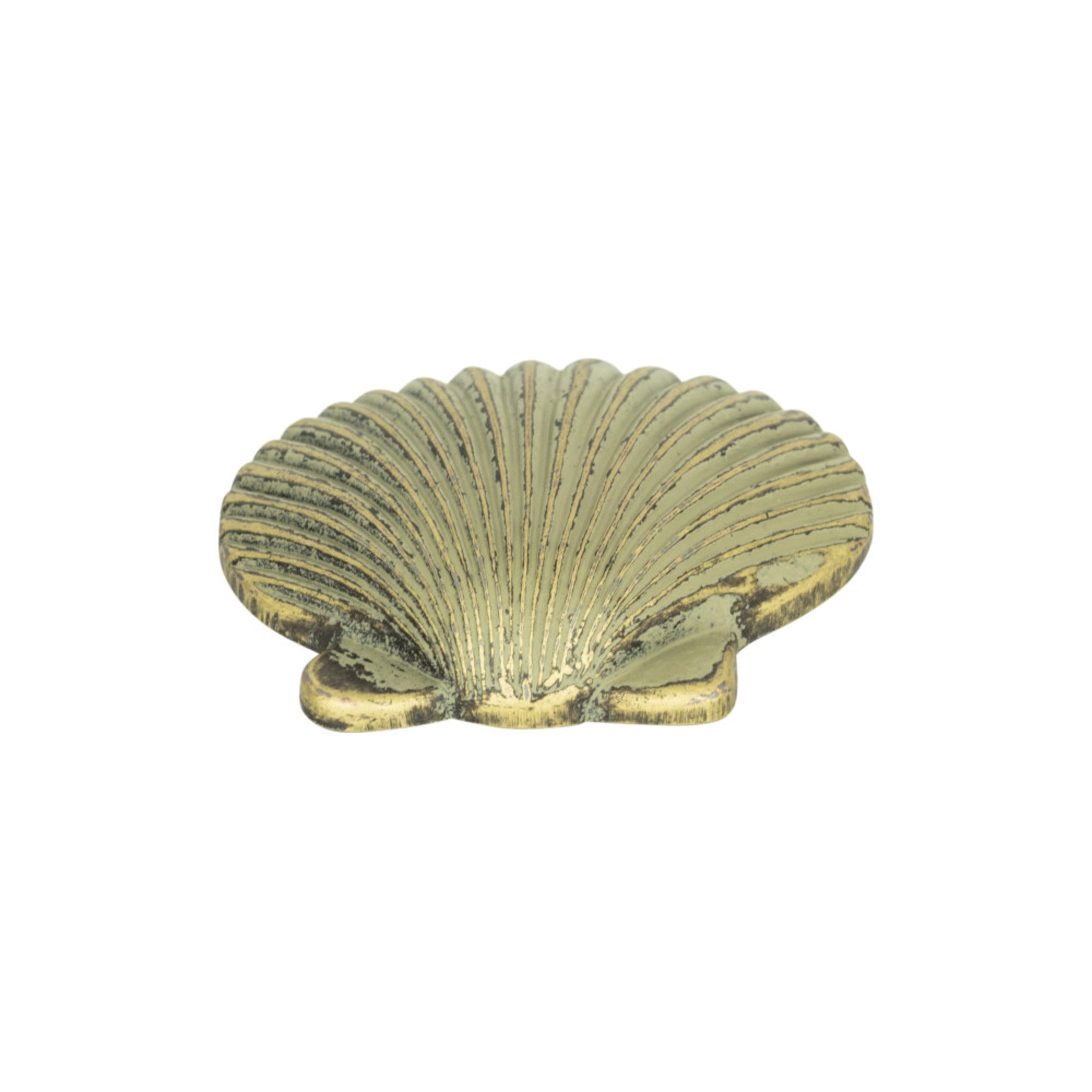 Clamshell Novelty Knob - Verdigris