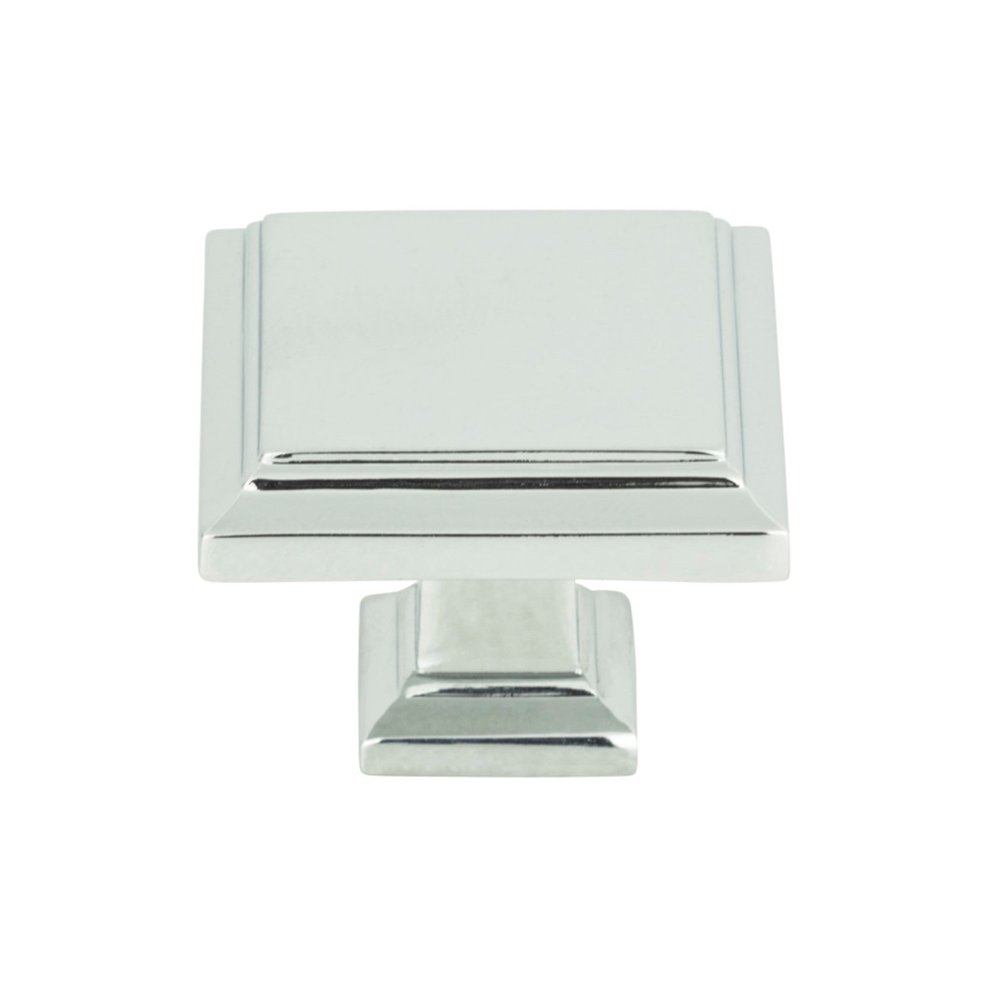 Sutton Place Square Knob - Polished Chrome