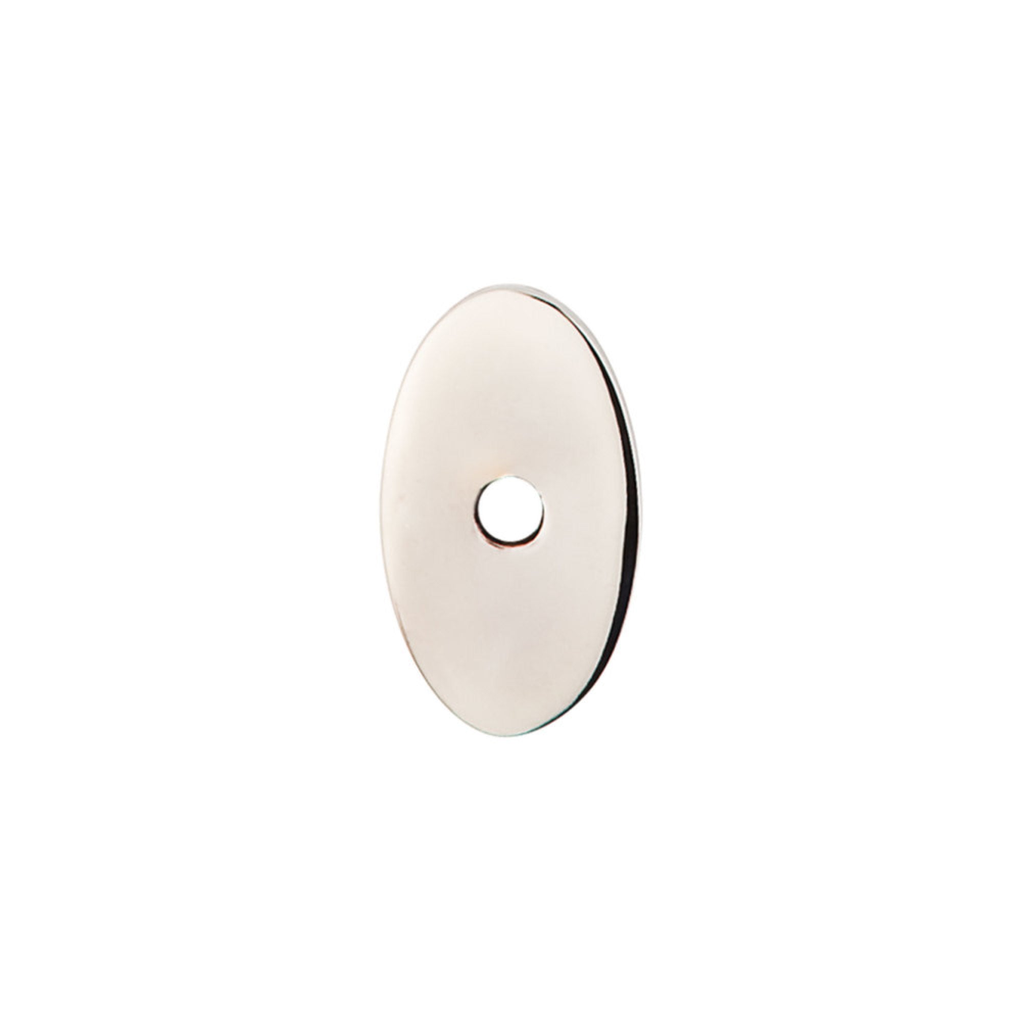 Oval Knob Backplate - Polished Nickel