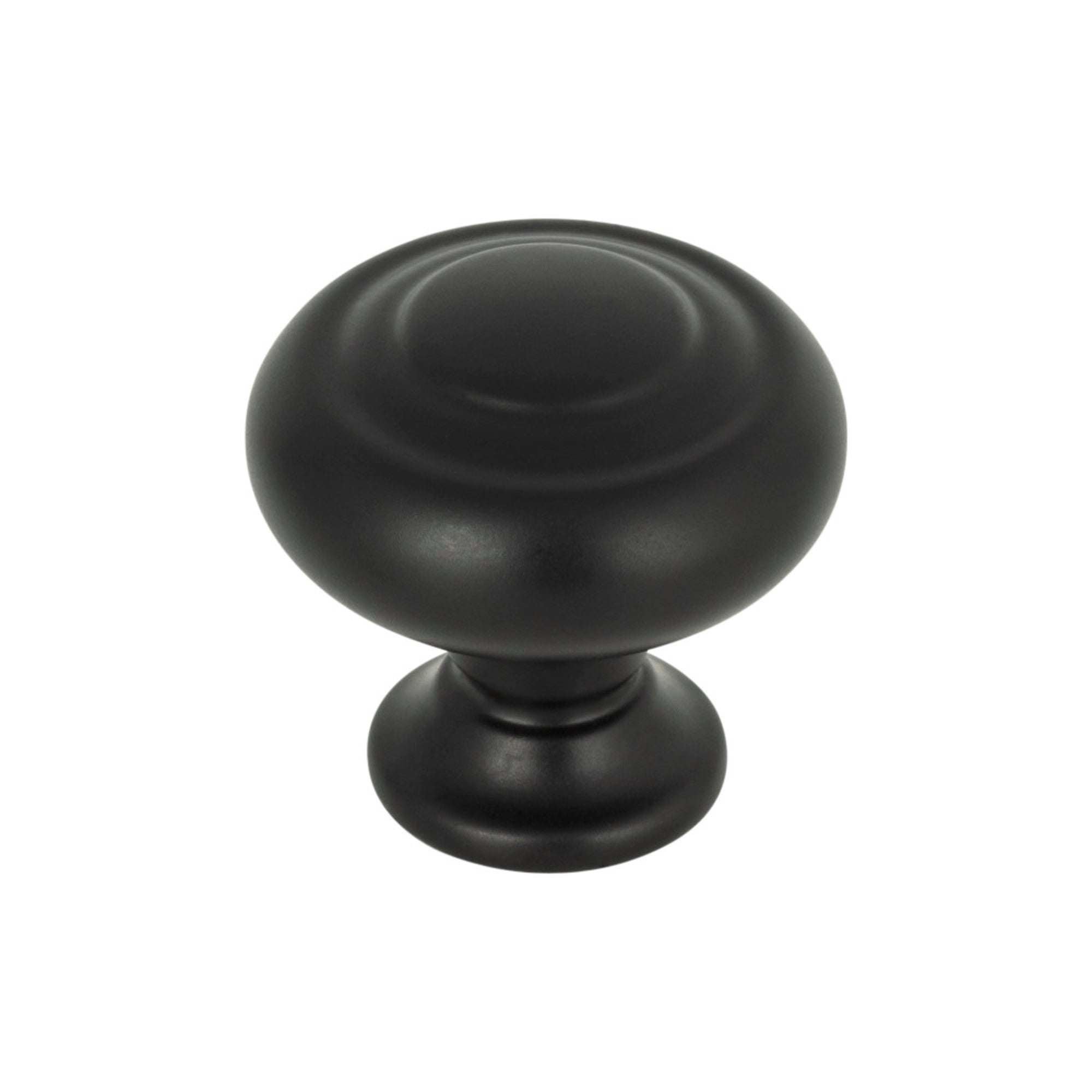 Kent 1-1/4" Diameter Mushroom Knob - Flat Black