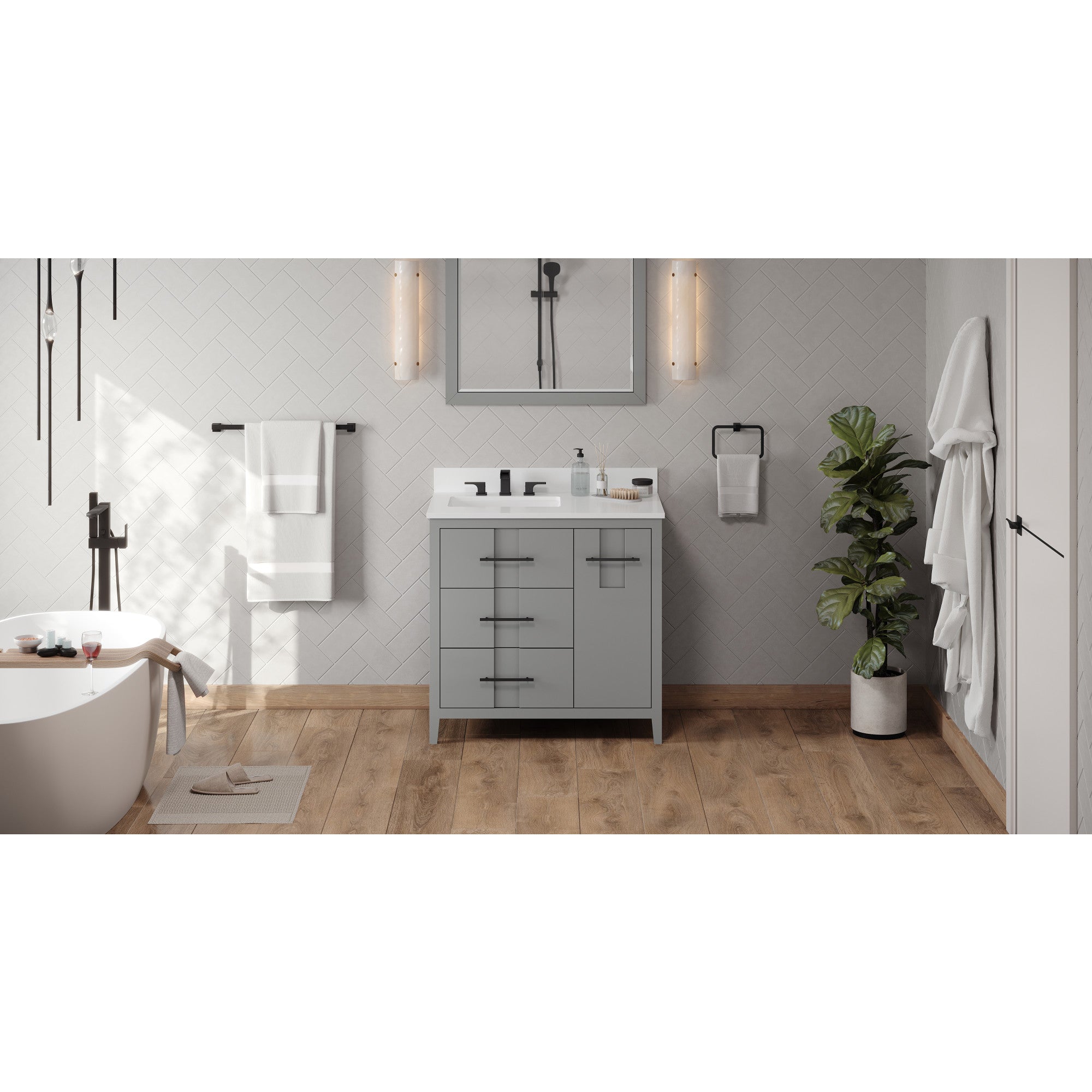36" Katara Vanity – Left Offset