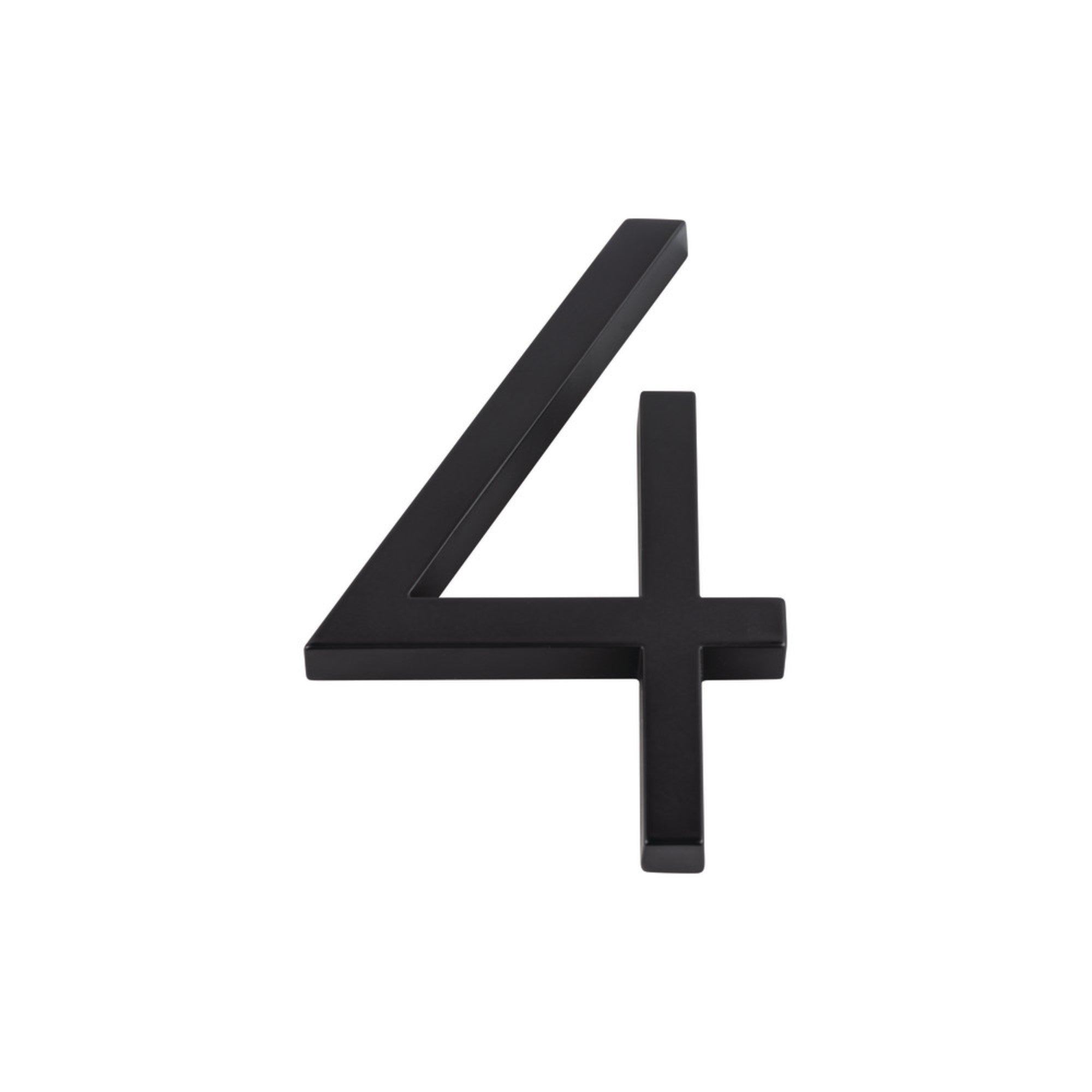 Modern Avalon 6" H House Number - Matte Black