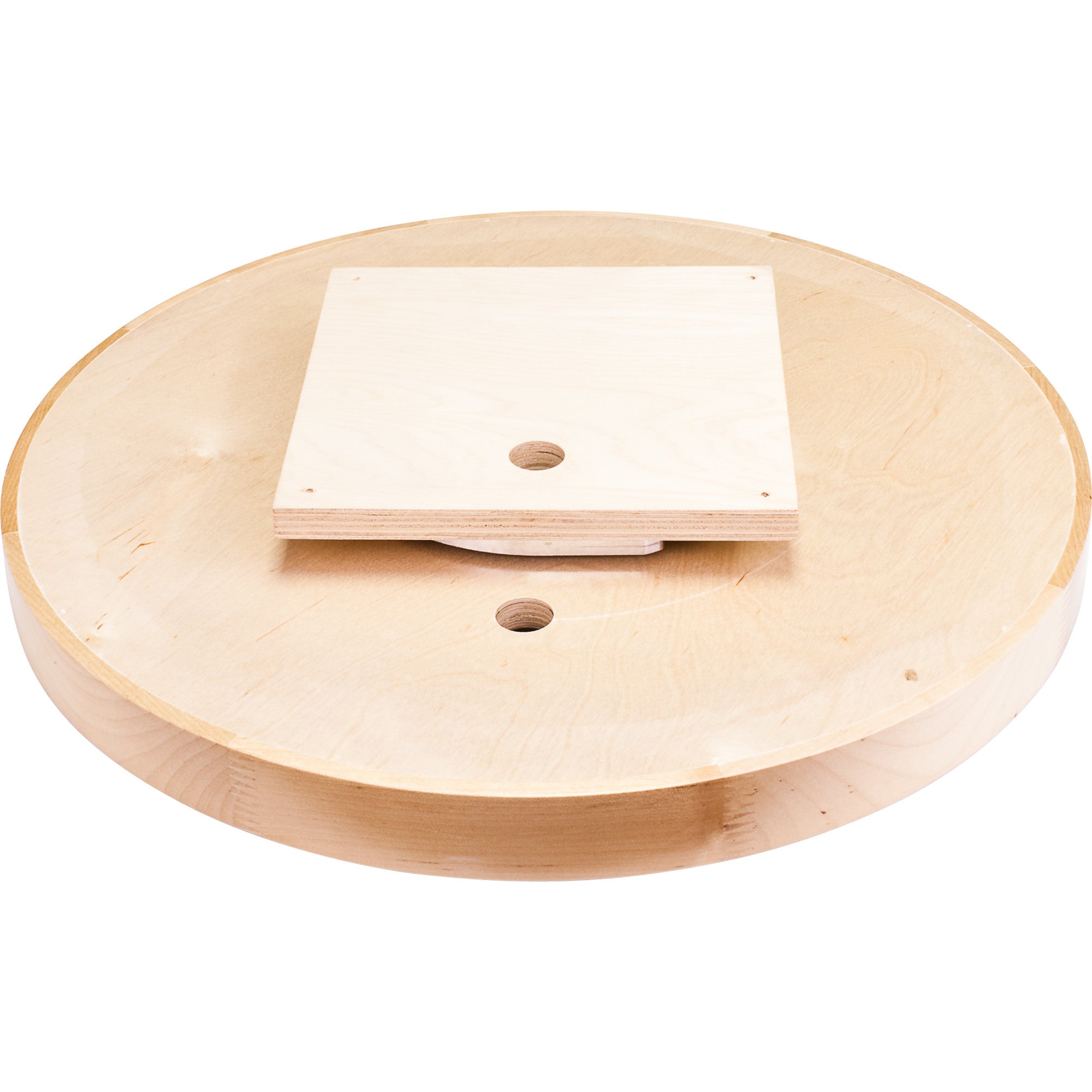 24" Round Wood Lazy Susan Shelf with Swivel