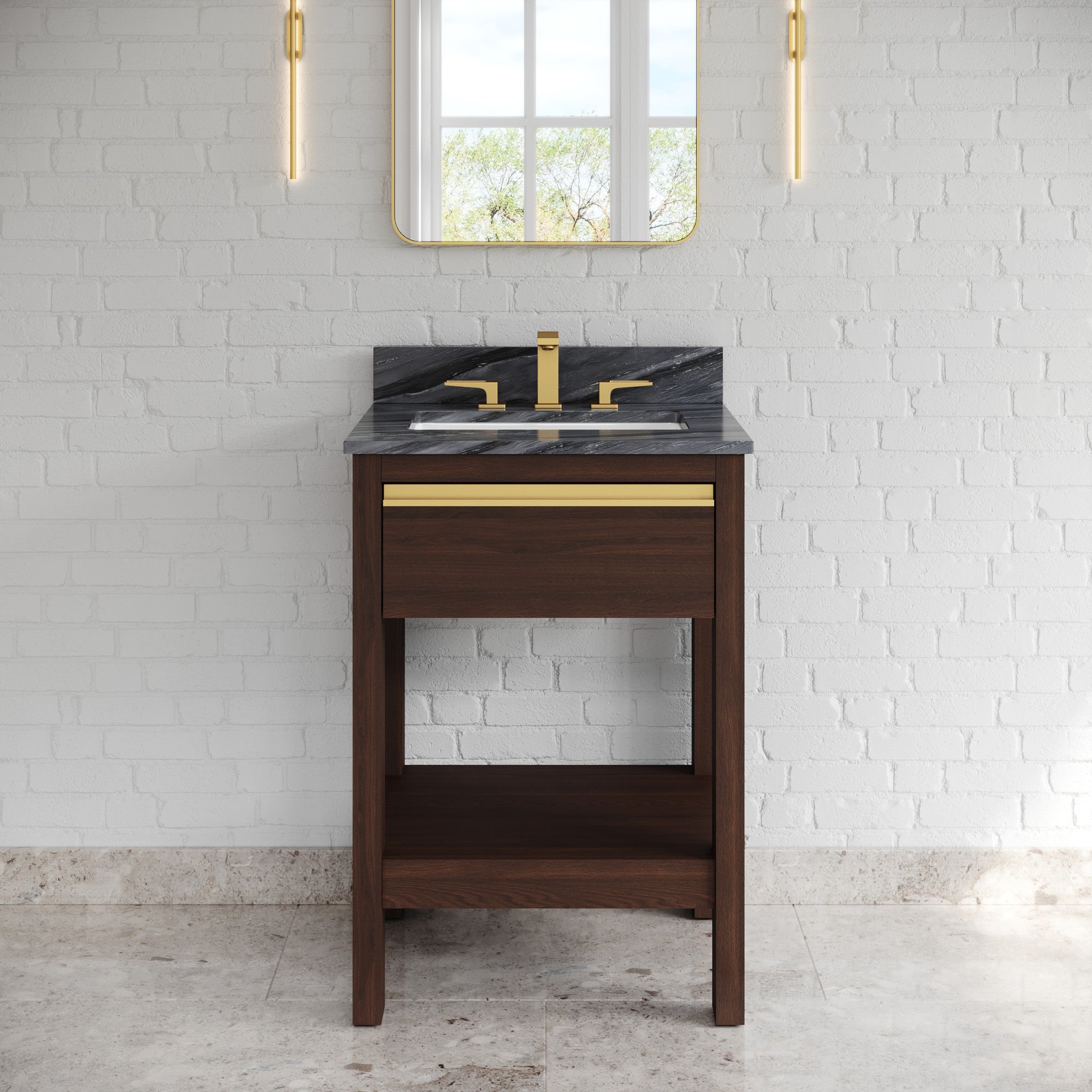 24" Jubilee Vanity – Dark Walnut