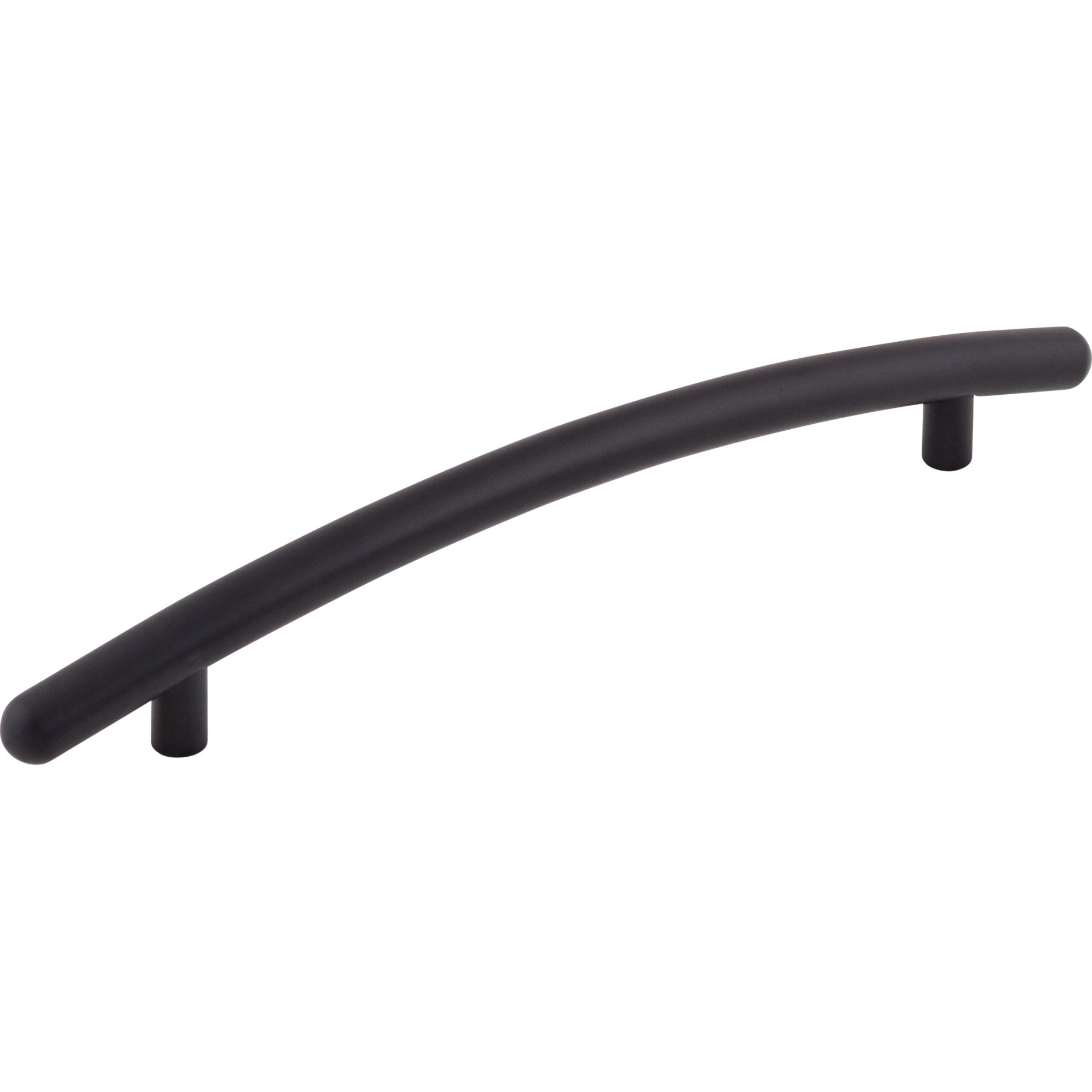 Curved 6 5/16" Center to Center Bar Pull - Flat Black