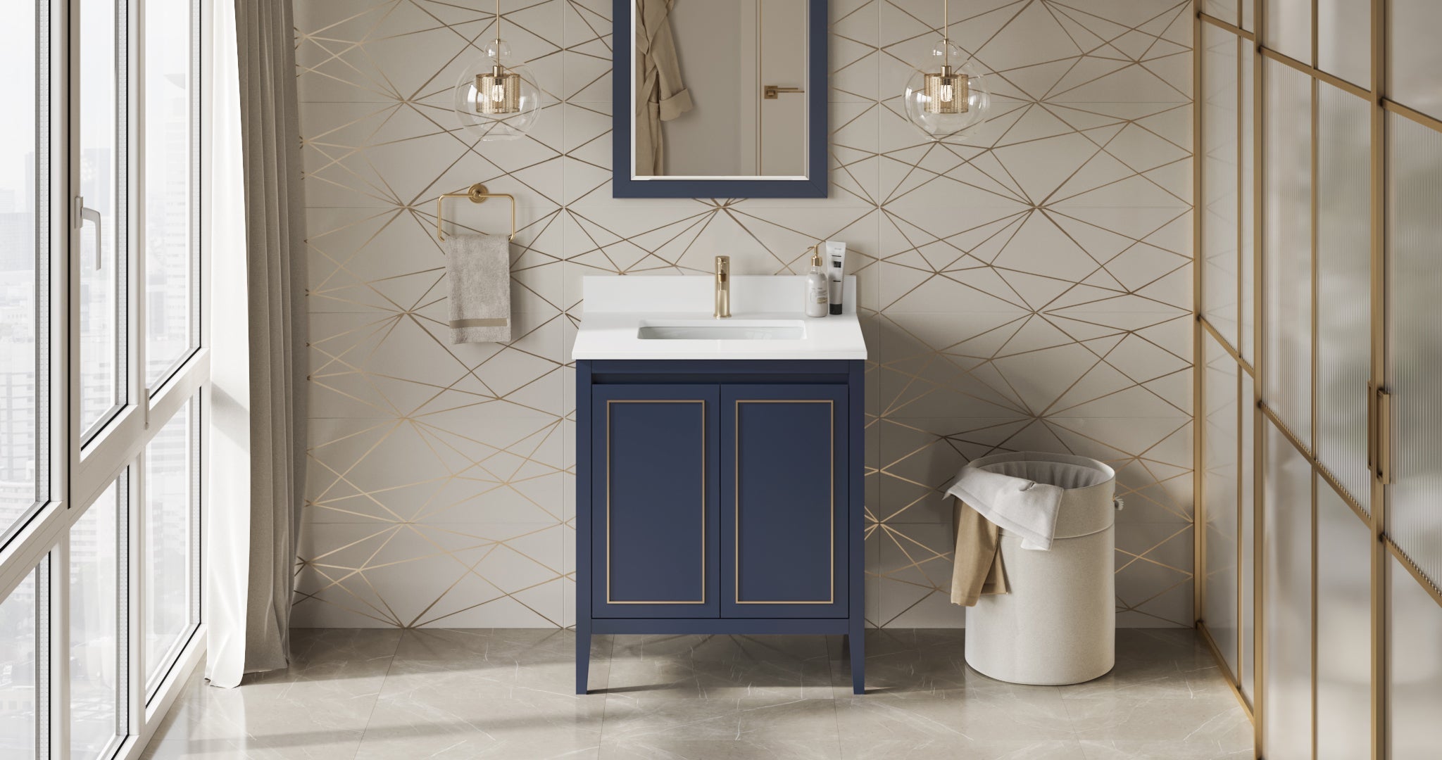 30" Percival Vanity – Hale Blue