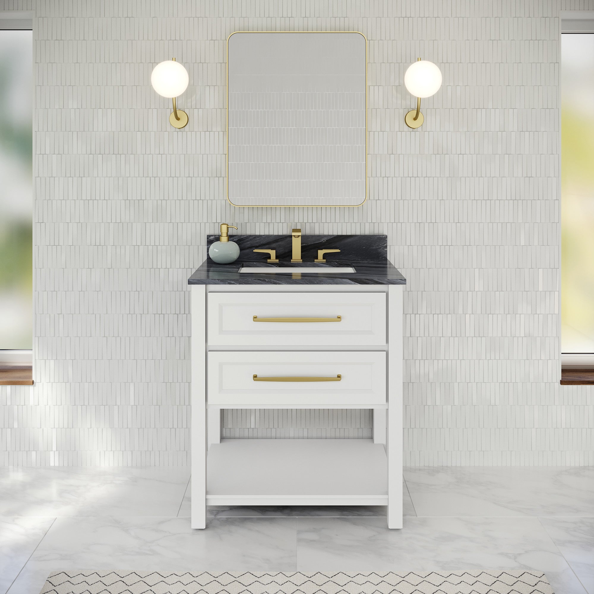 30" Kipling Vanity – White