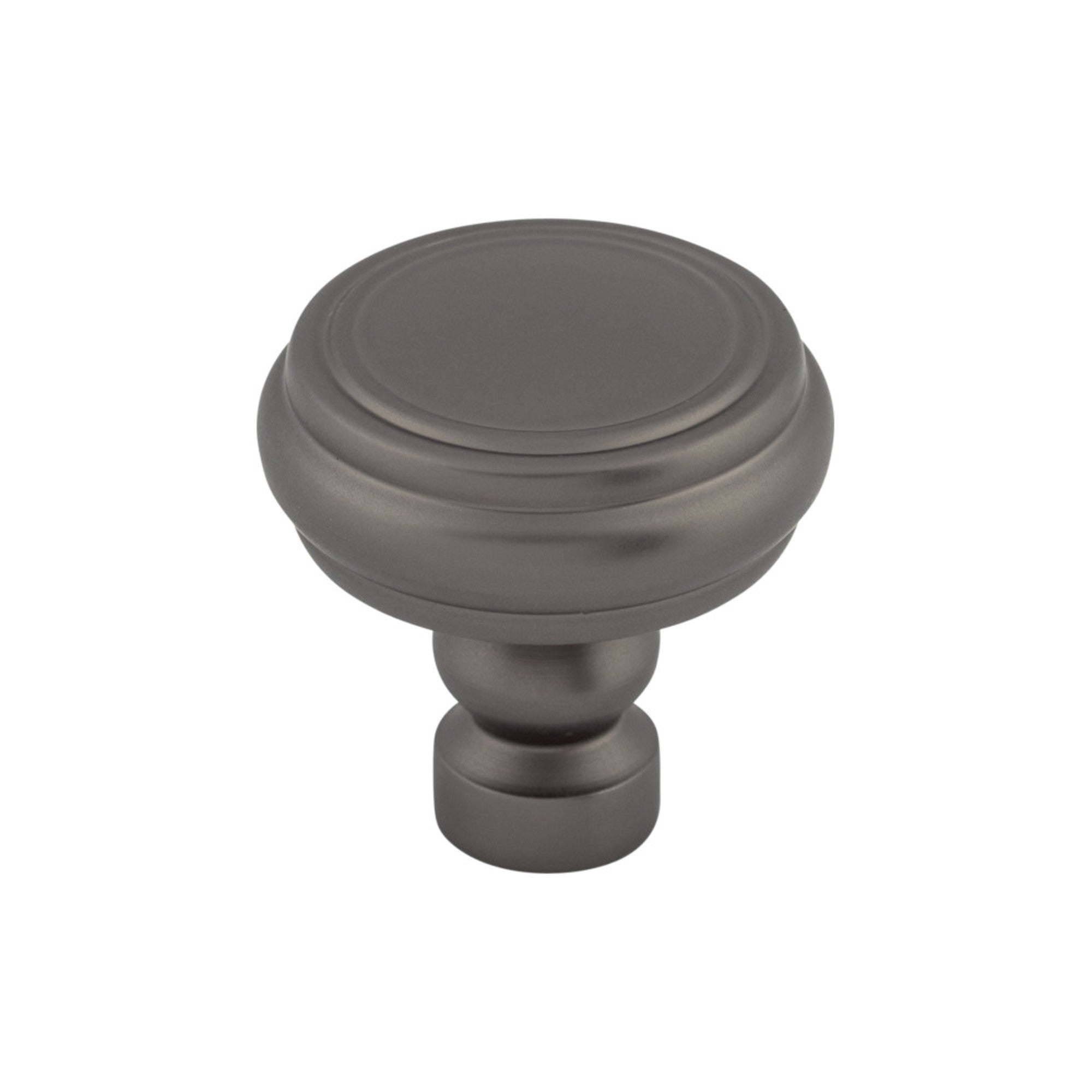Brixton Rimmed 1 1/4" Diameter Round Knob - Ash Gray