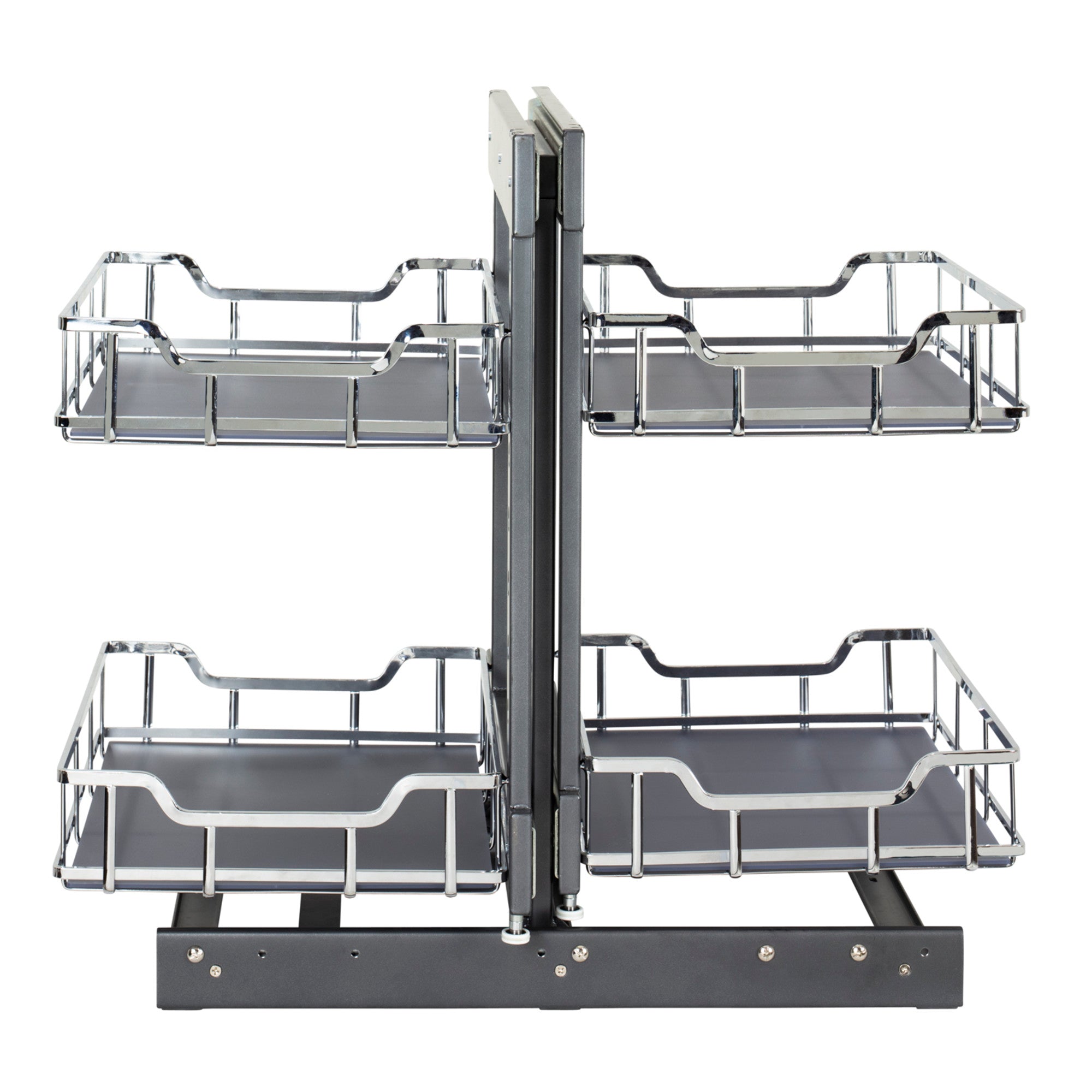 18" Polished Chrome STORAGE WITH STYLE® Full-Height Blind Corner Organizer