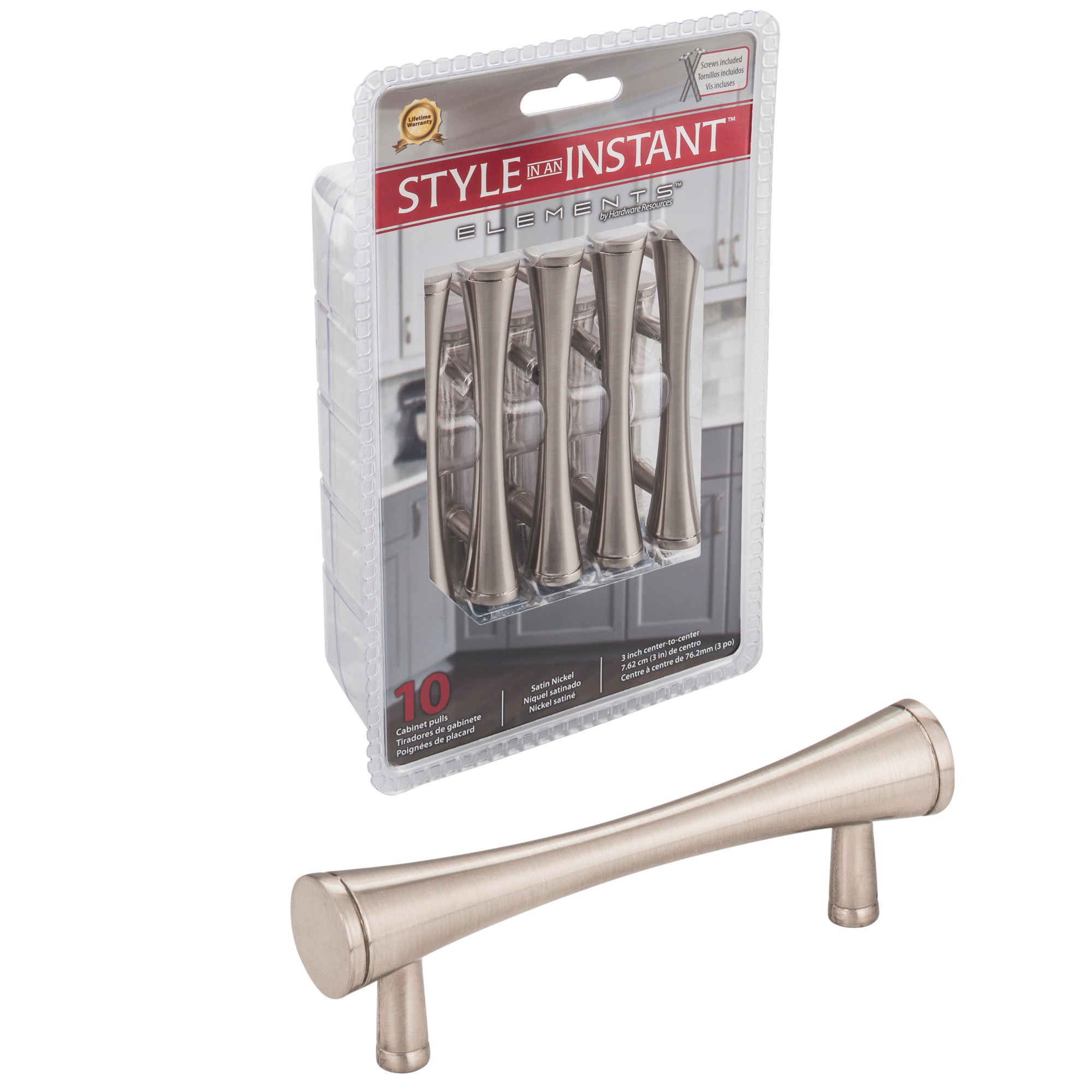 Retail Pack Hardware 3" Center-to-Center Bar Pull