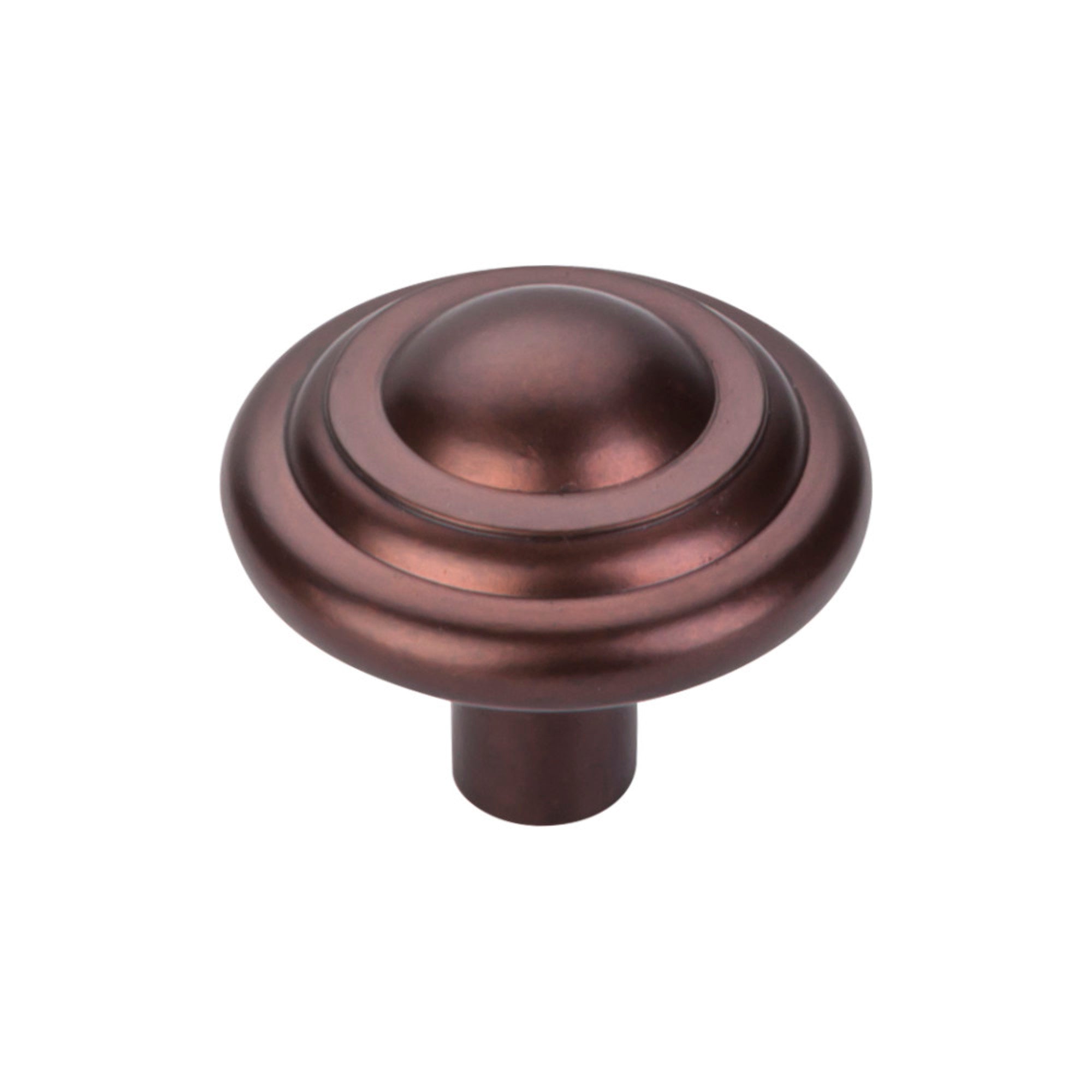 Aspen Button 1 3/4" Diameter Round Knob - Mahogany Bronze