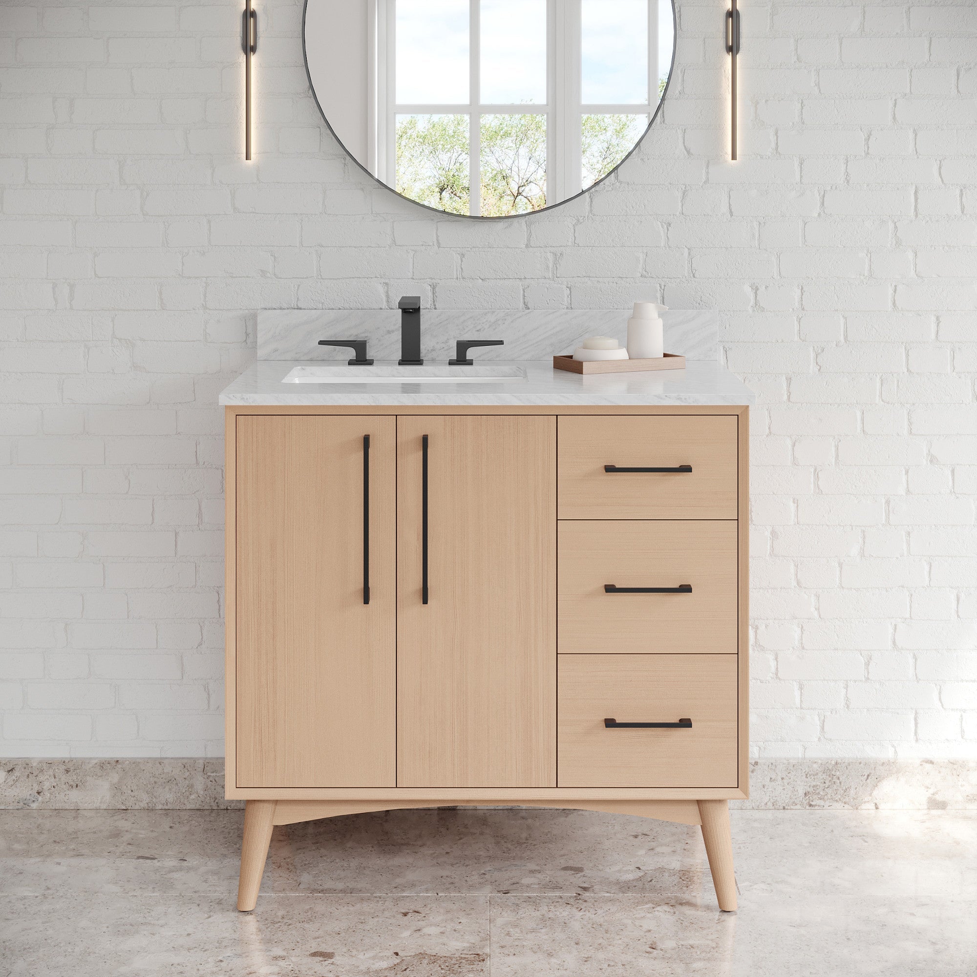 36" Dashwood Vanity – Natural Oak