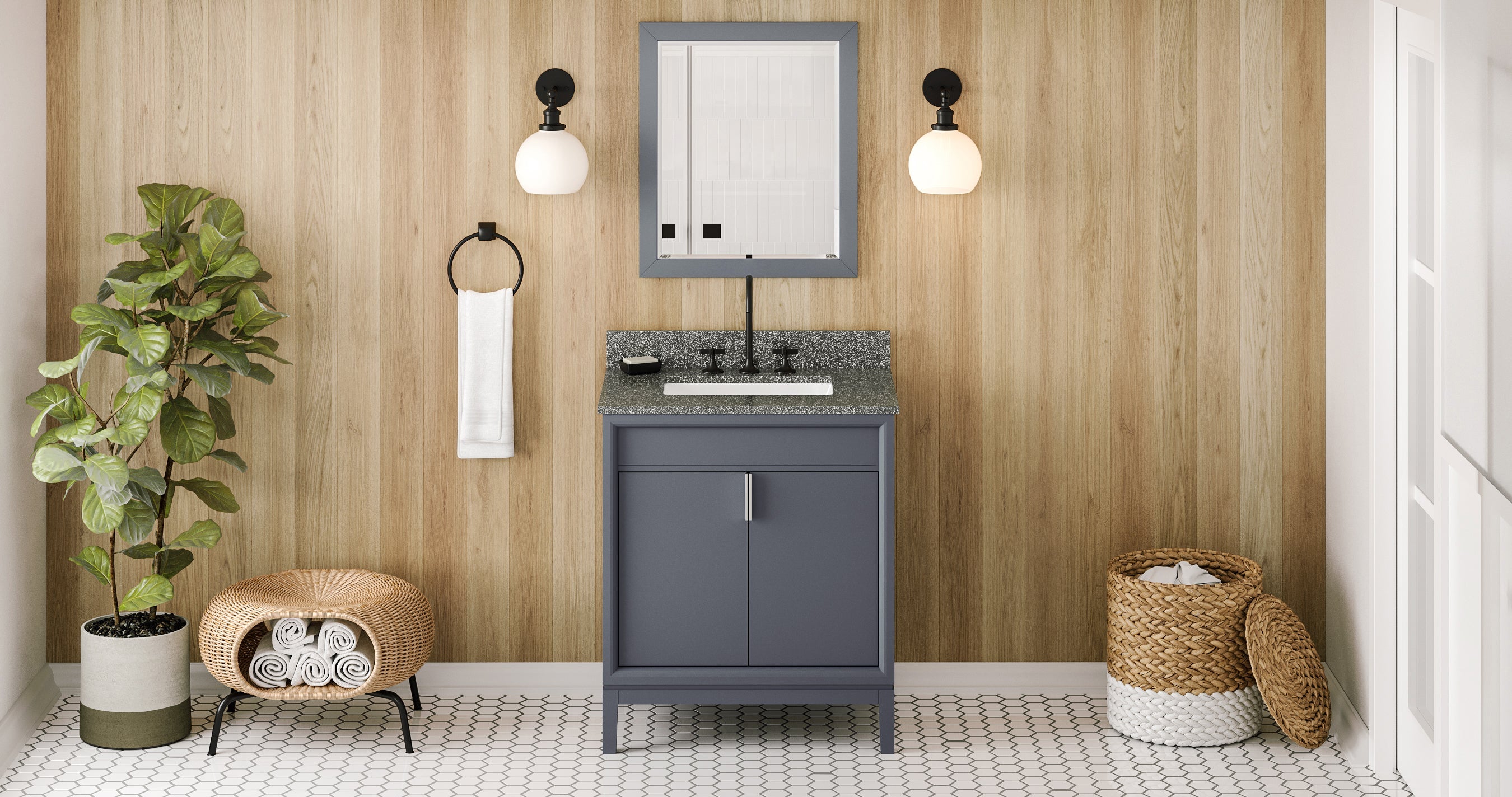 30" Theodora Vanity – Blue Steel