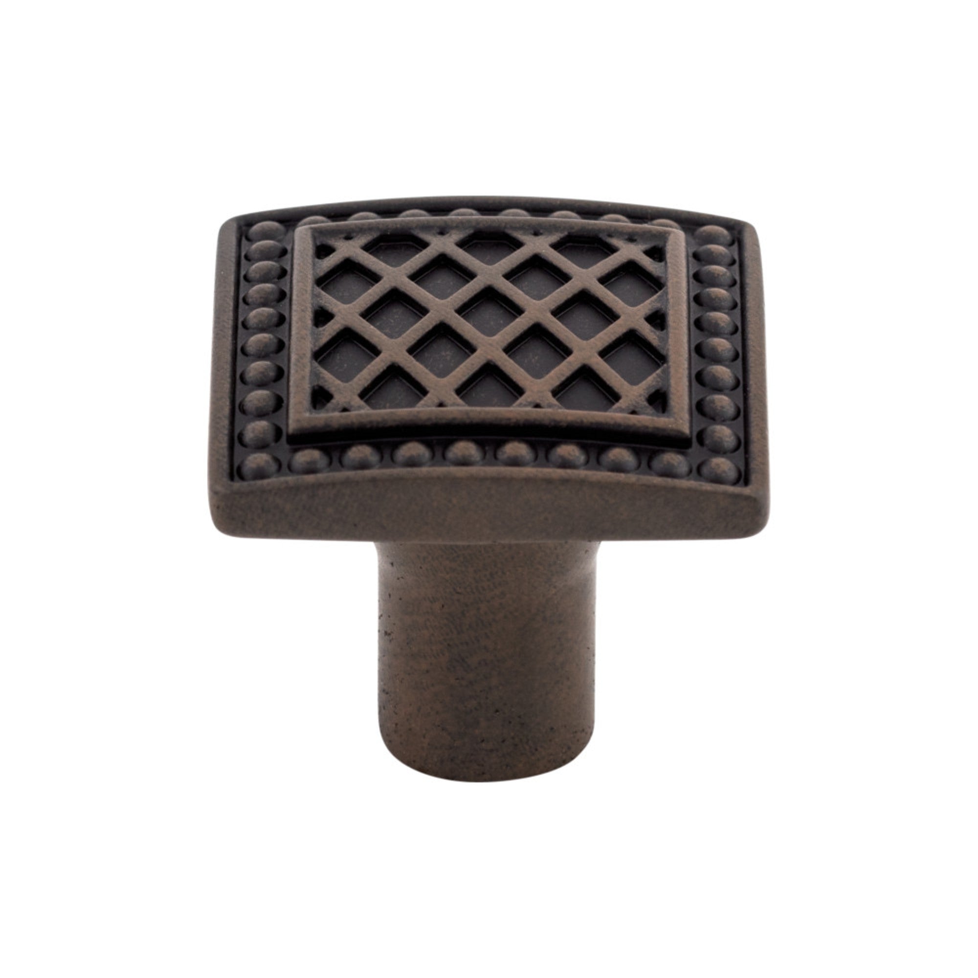 Trevi Square Knob - Patina Rouge
