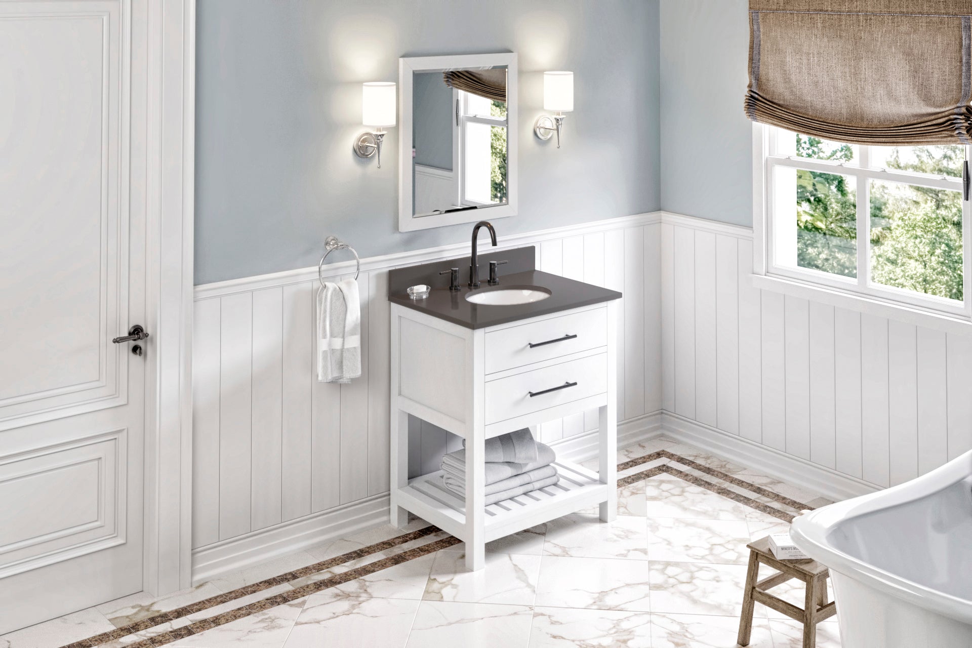 30" Wavecrest Vanity – White