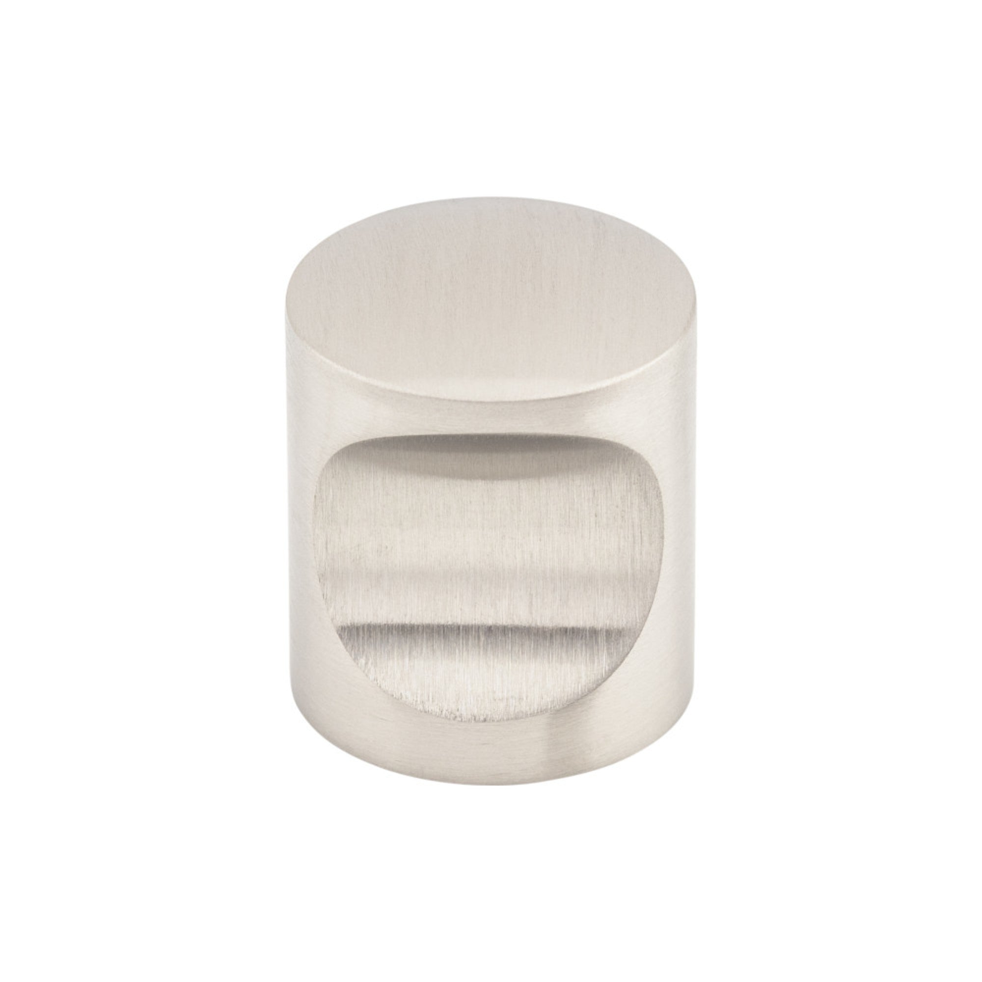 Indent 1" Diameter Round Knob - Stainless Steel