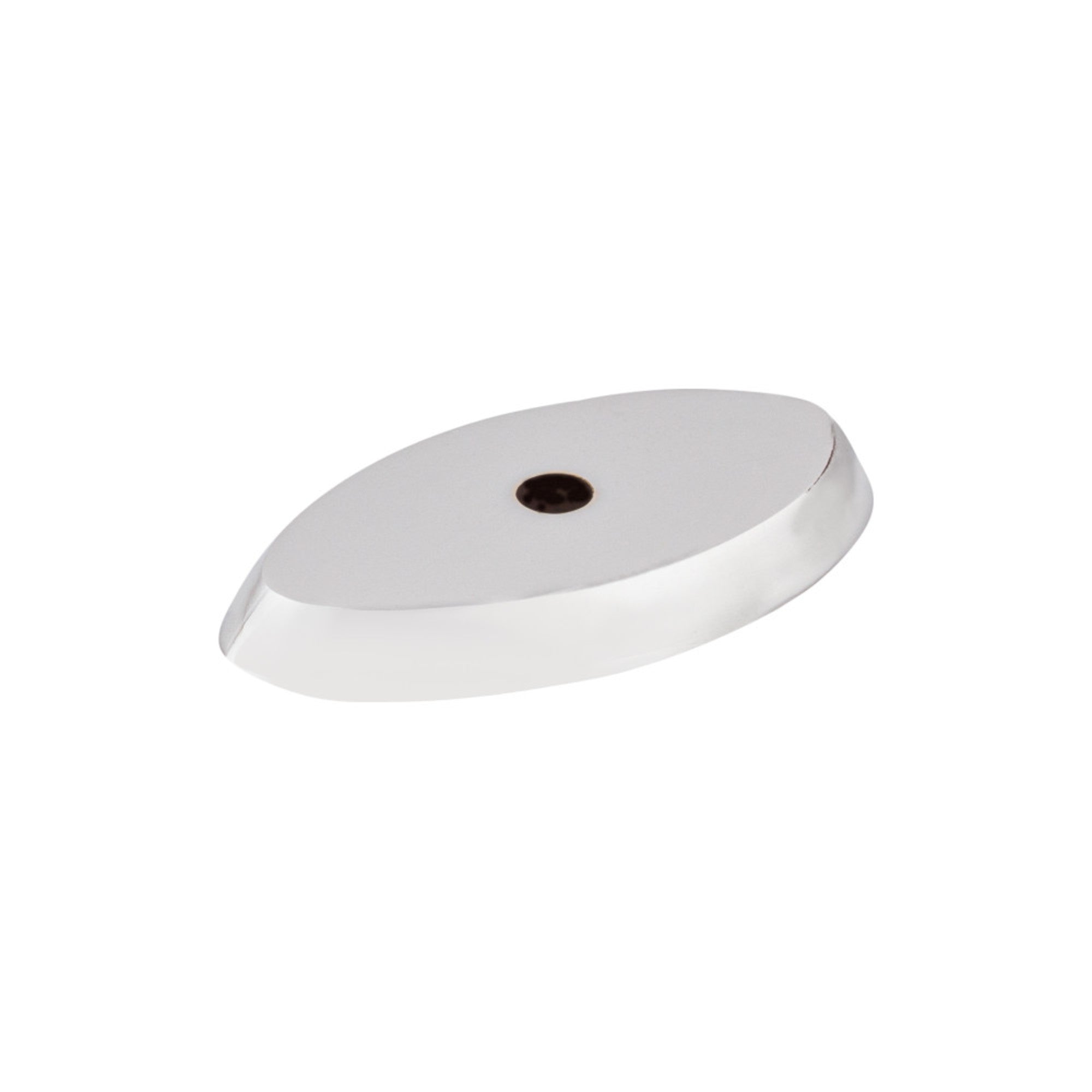 Aspen II Oval Knob Backplate - Polished Chrome