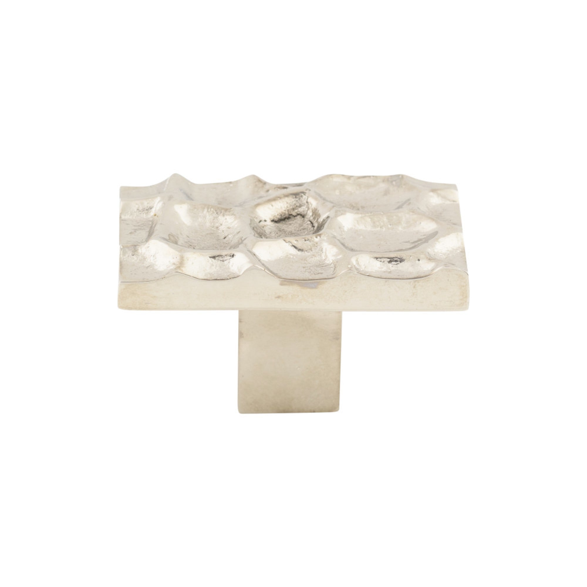 Cobblestone 1 7/8" Length Rectangle Knob - Polished Nickel