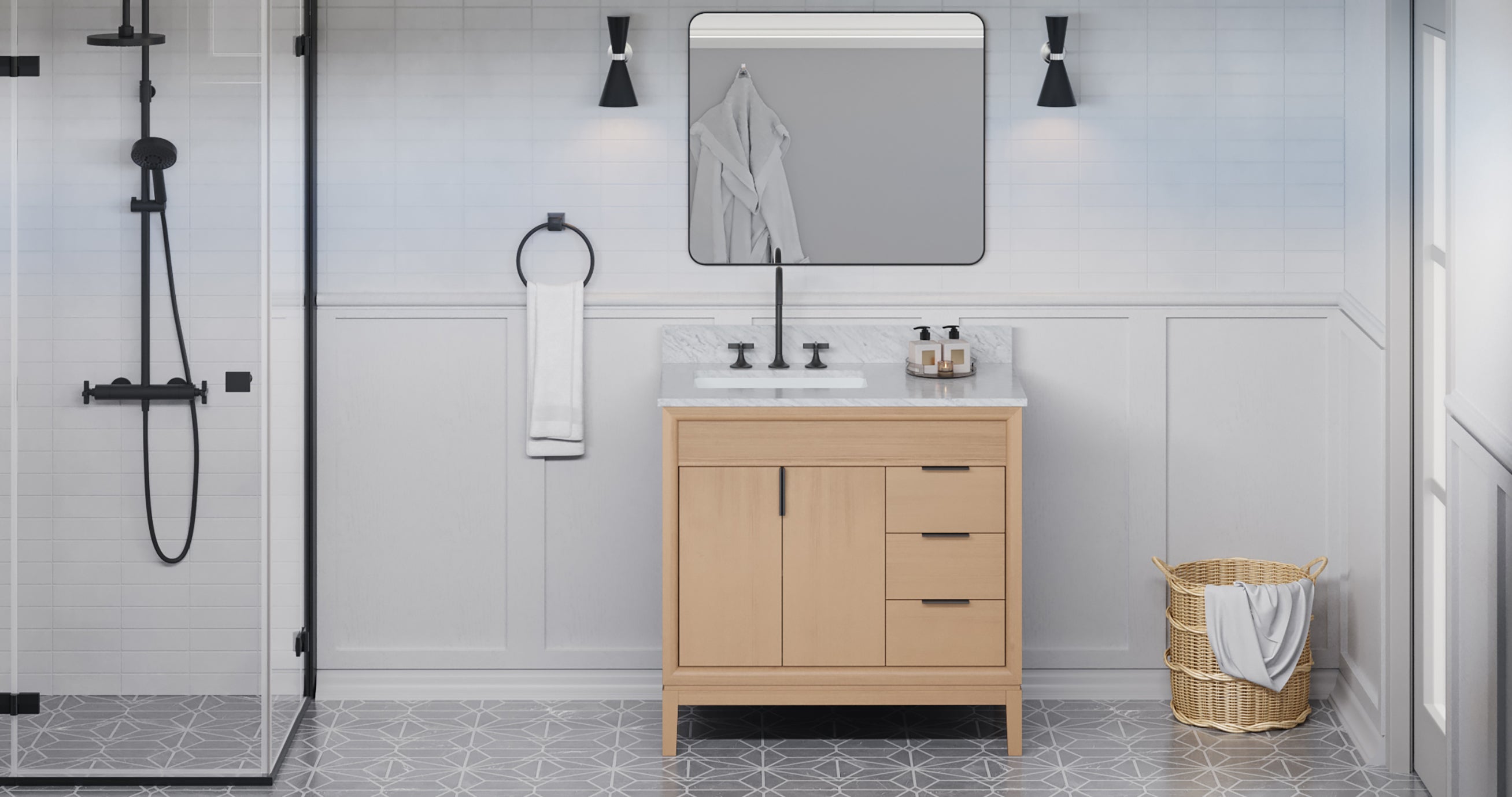 36" Theodora Vanity – Natural Oak