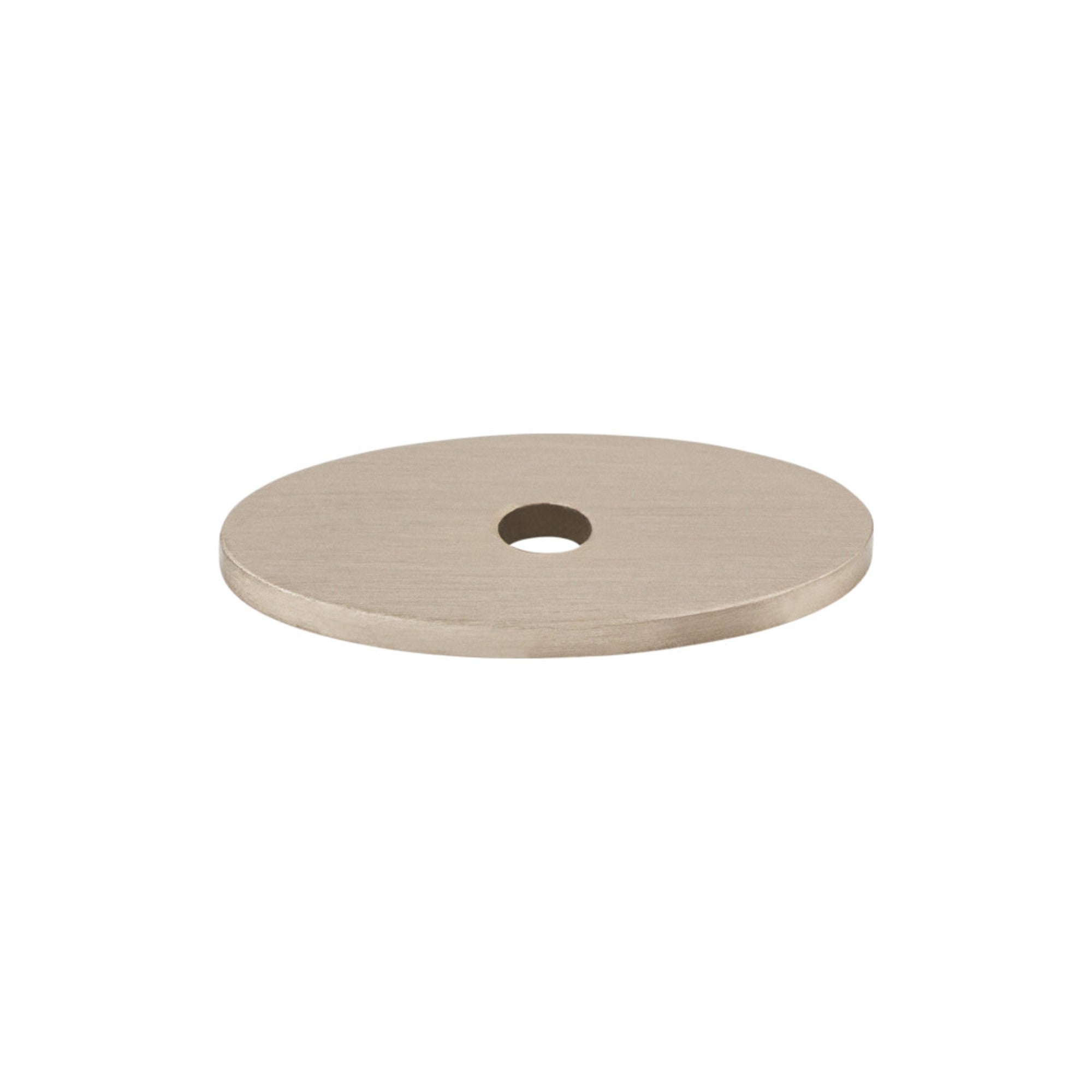 Oval Knob Backplate - Brushed Satin Nickel