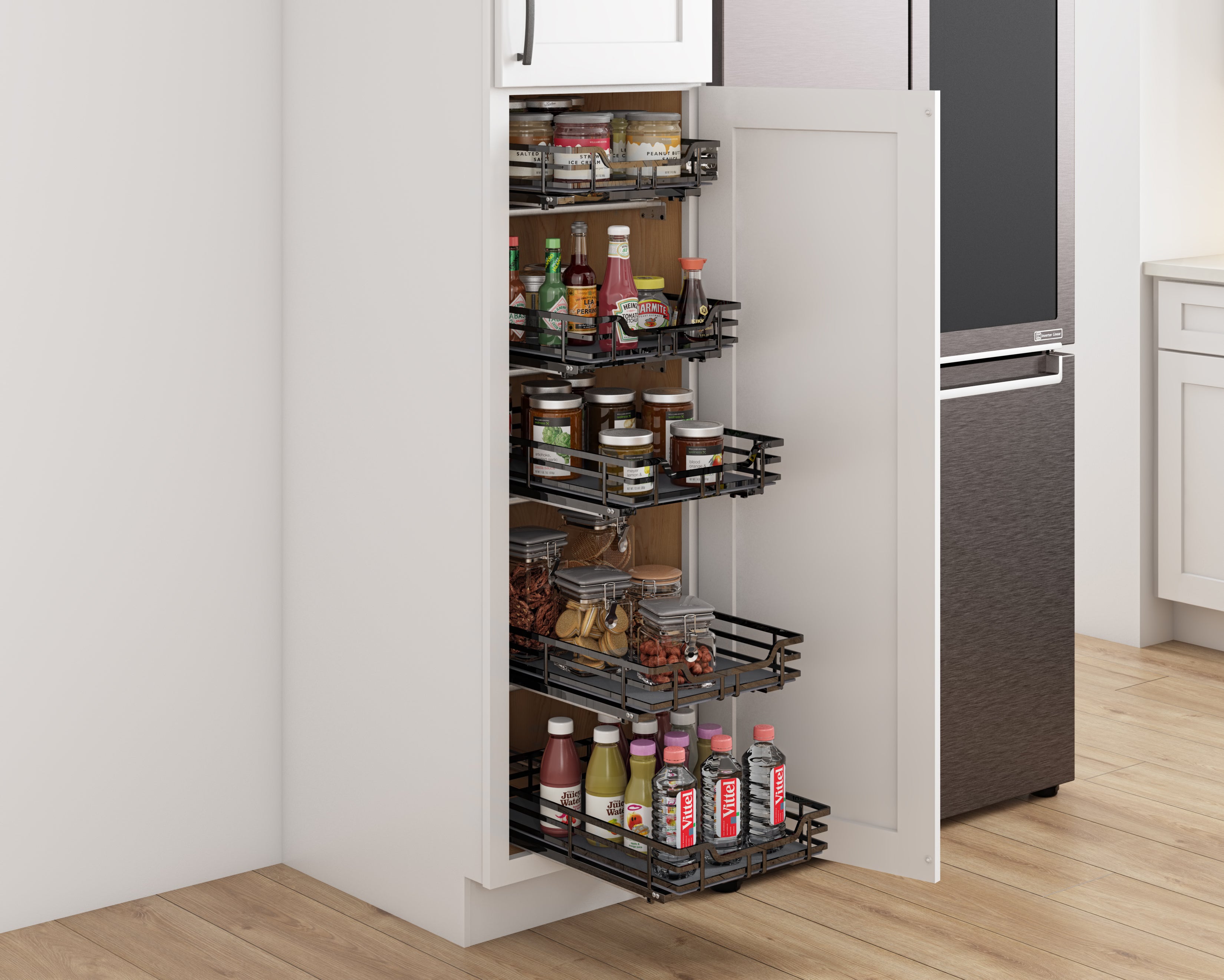 21" Black Nickel STORAGE WITH STYLE® Metal Soft-close Pullout Basket