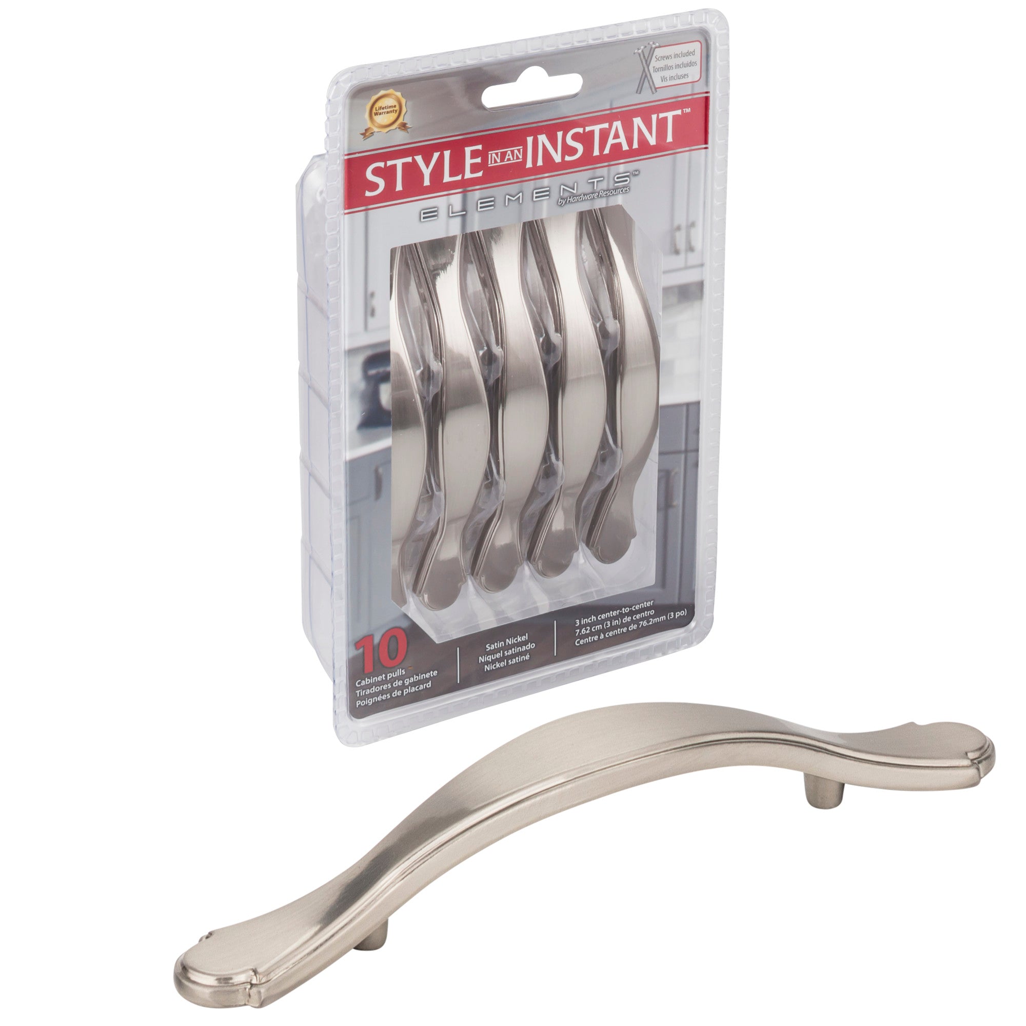 Retail Pack Hardware 3" Center-to-Center Bar Pull