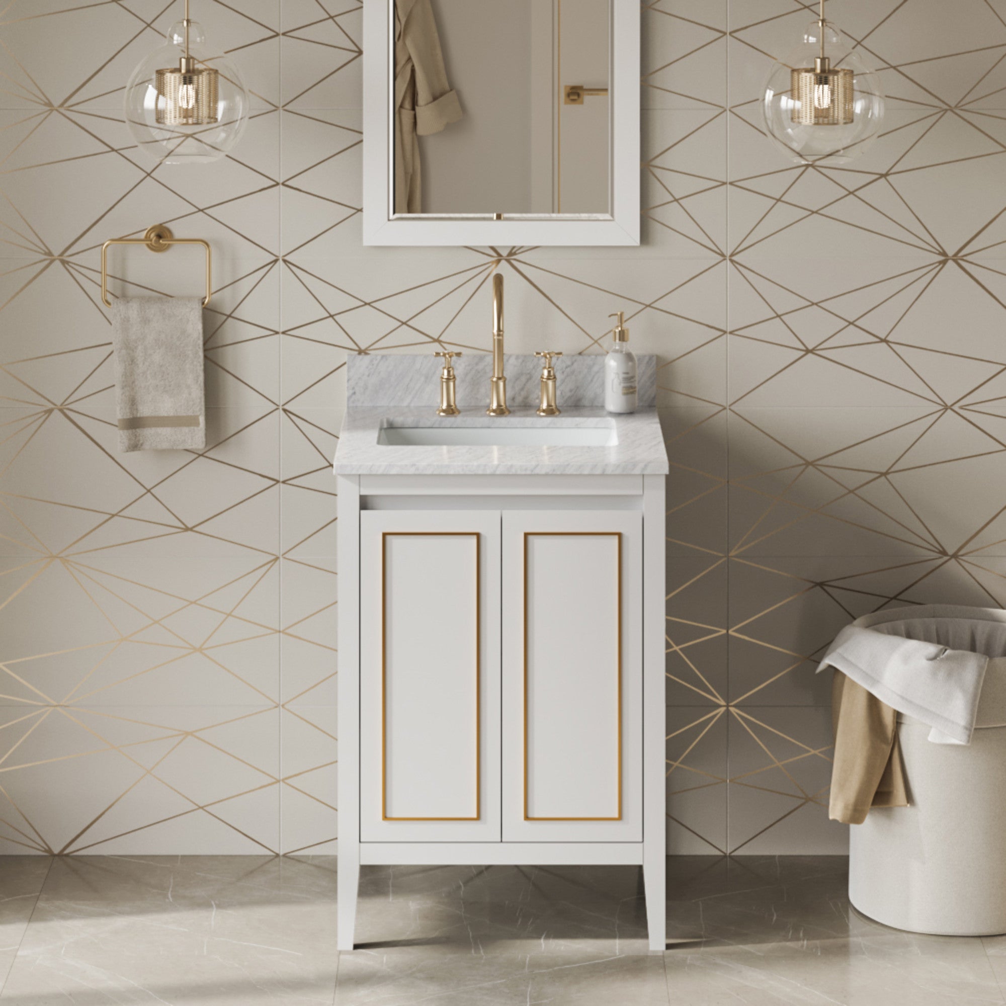 24" Percival Vanity – White
