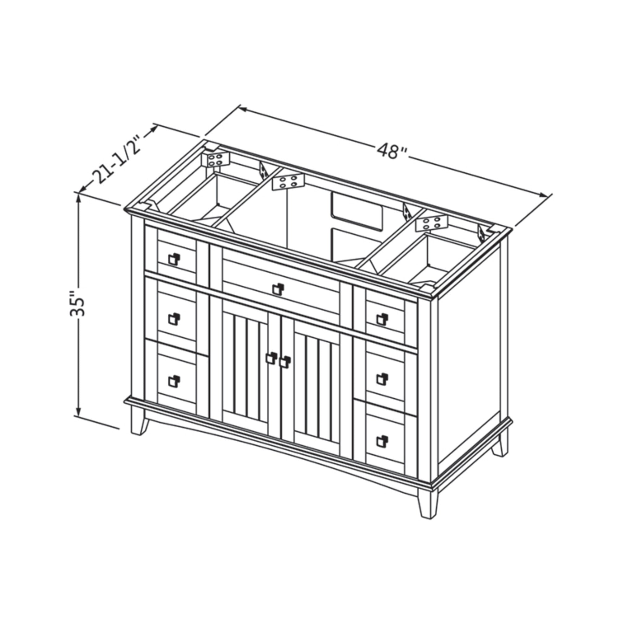 48" Savino Vanity – White