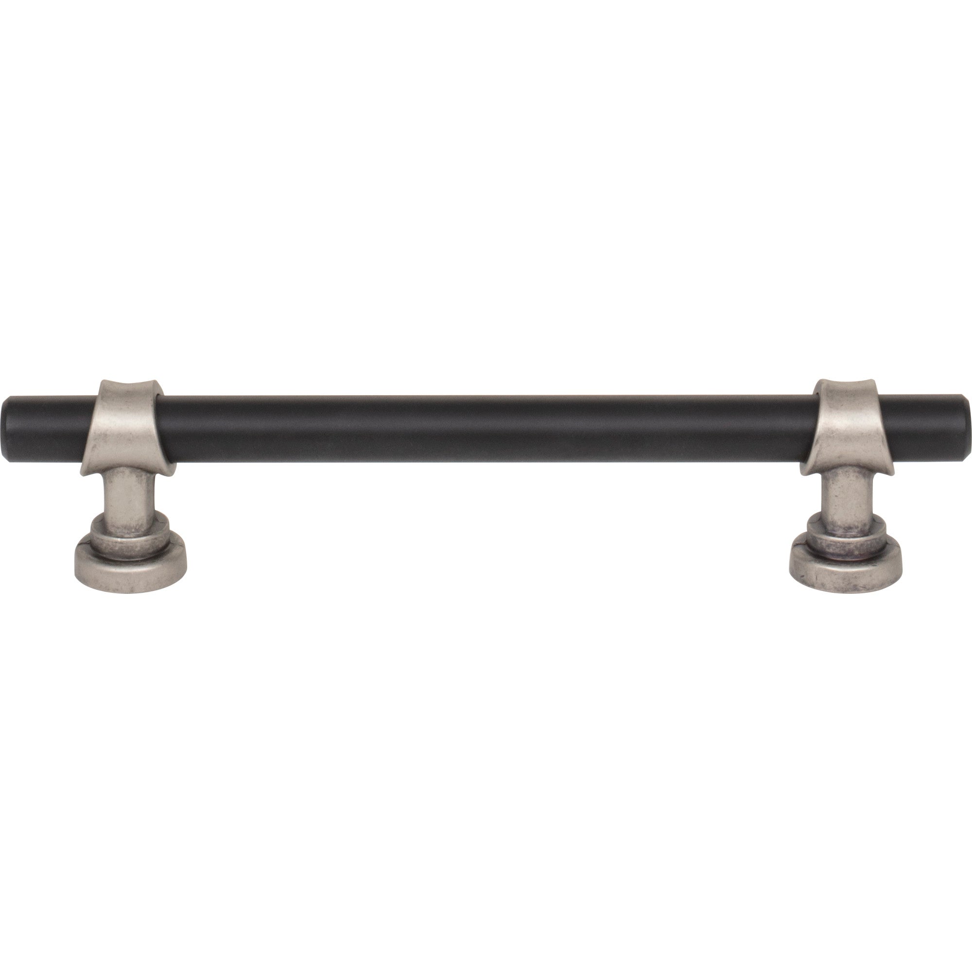 Bit 5 1/16" Center to Center Bar Pull - Flat Black and Pewter Antique