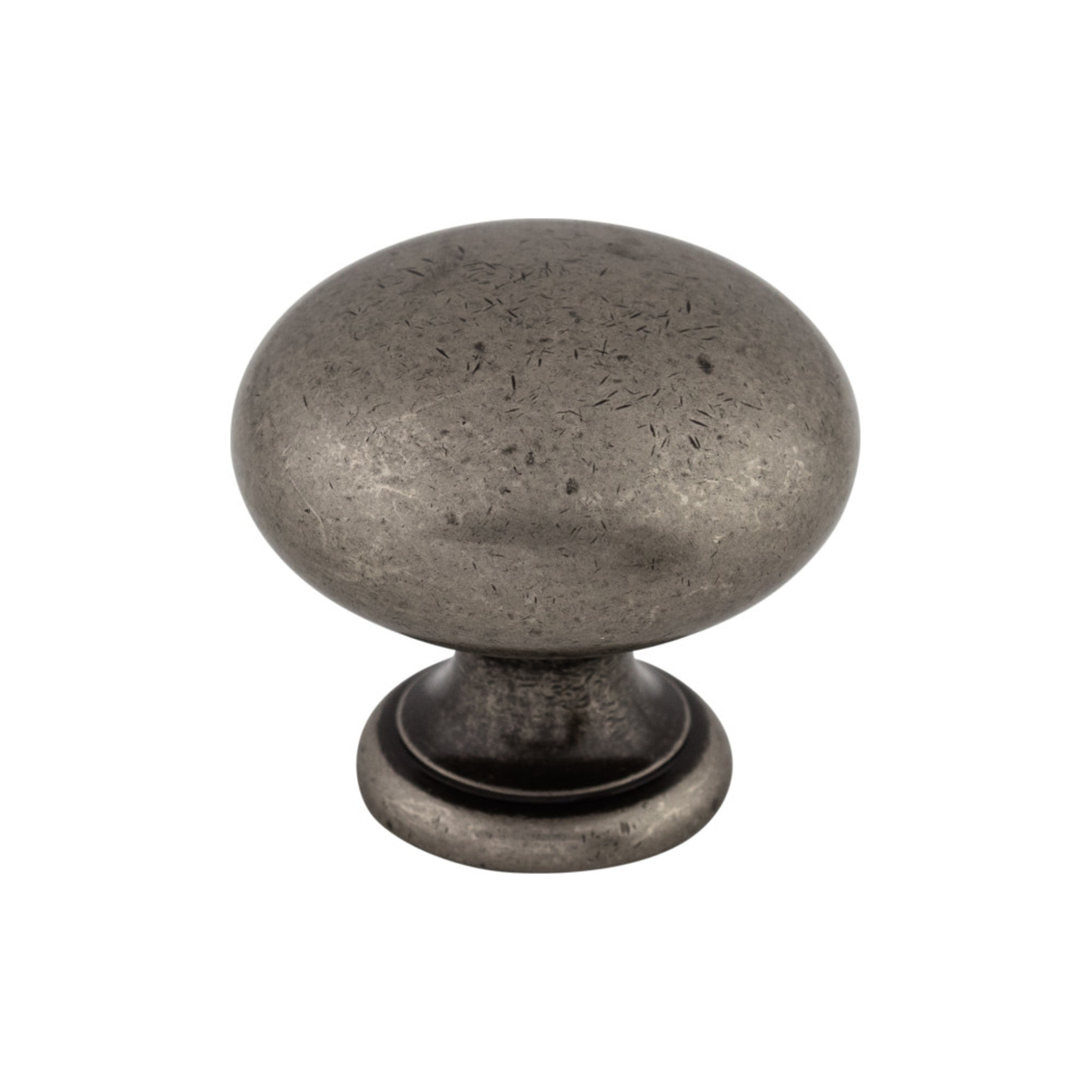 Mushroom Round Knob - Pewter Antique