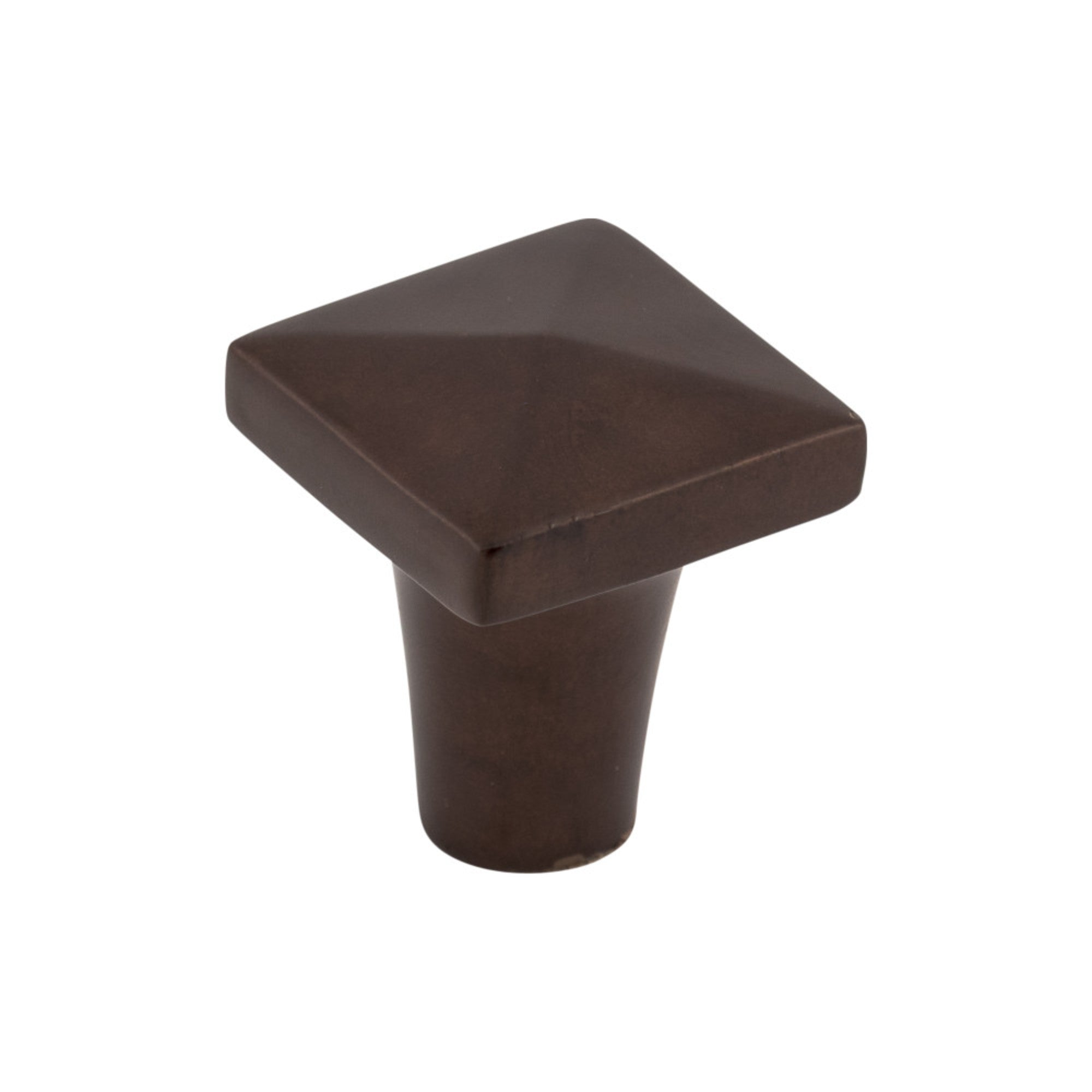 Aspen 7/8" Length Square Knob - Mahogany Bronze