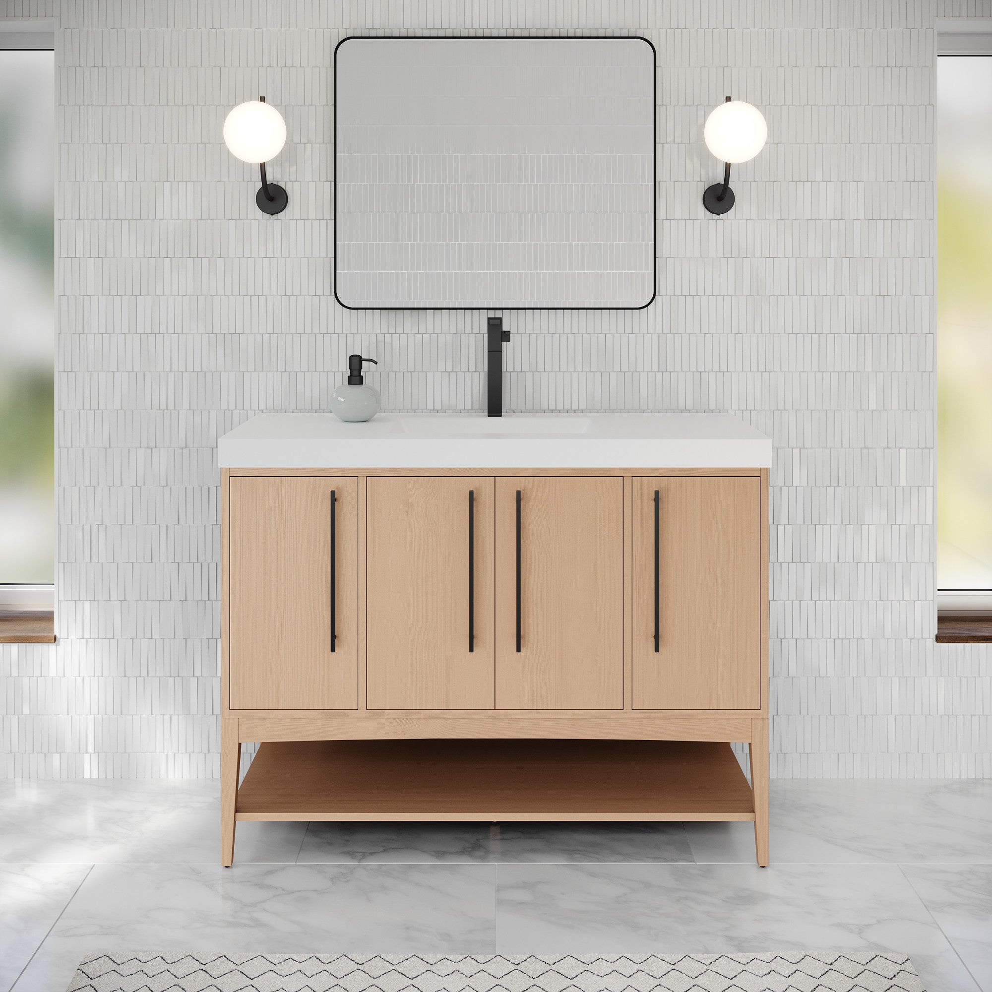 48" Tempest Vanity – Natural Oak