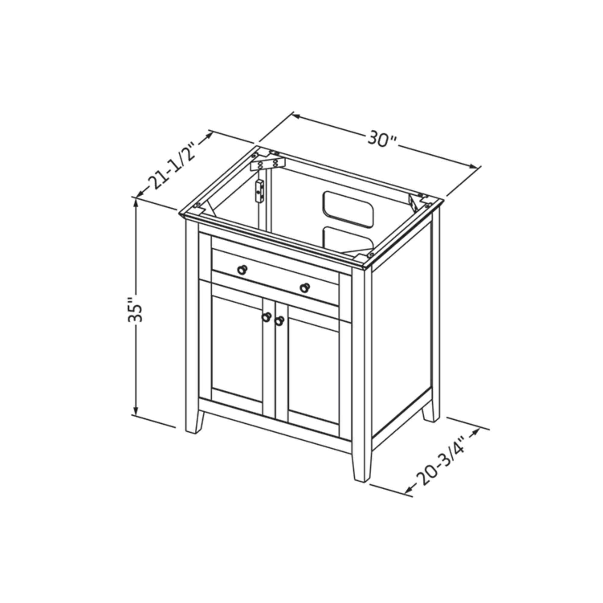 30" Chatham Vanity – Forest Green