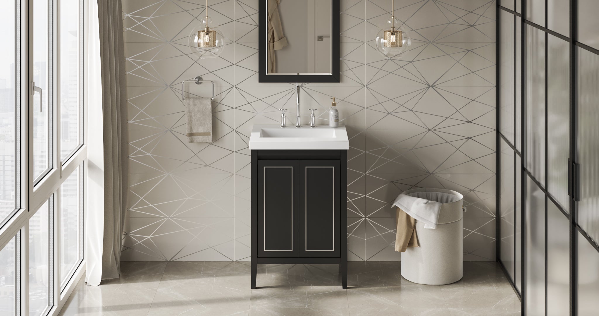 24" Percival Vanity – Black