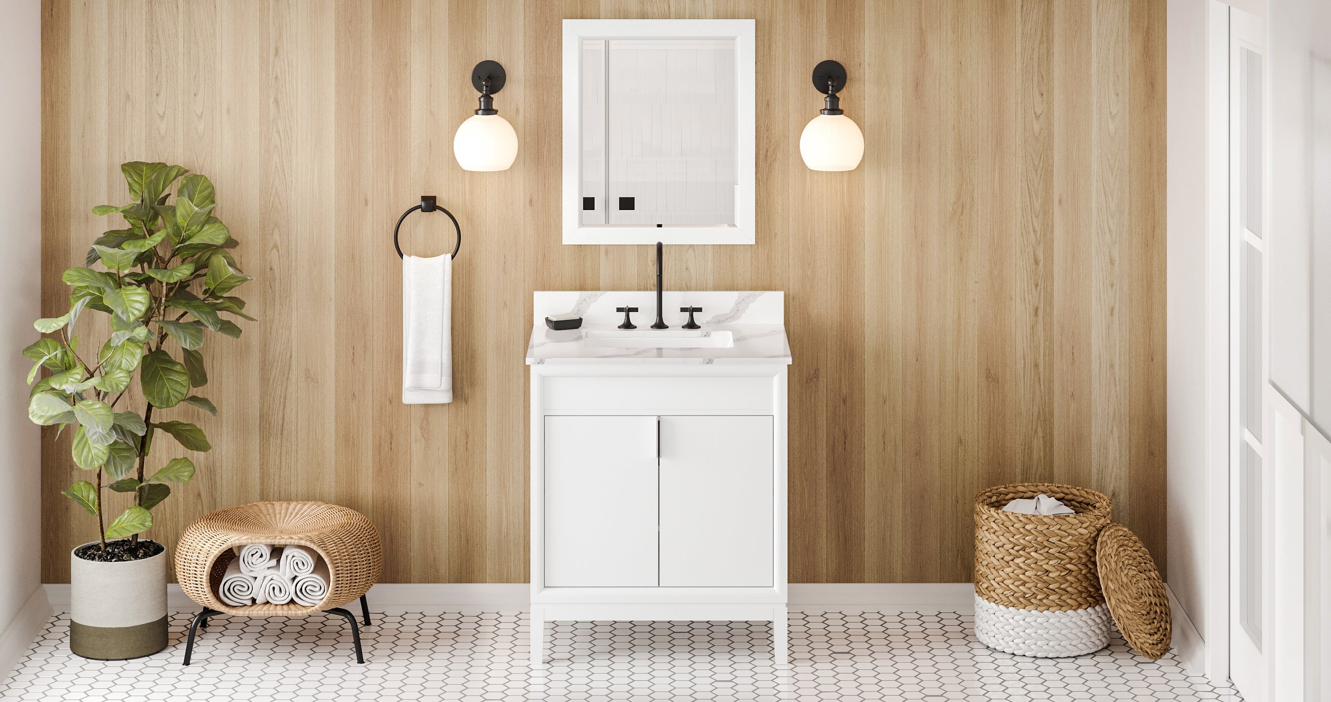 30" Theodora Vanity – White