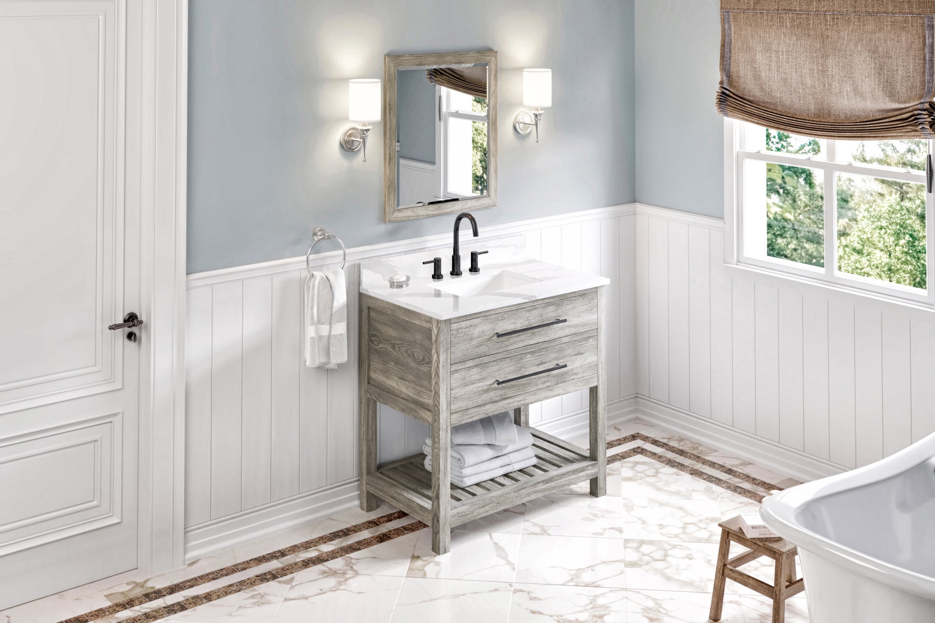 36" Wavecrest Vanity – Weathered Grey