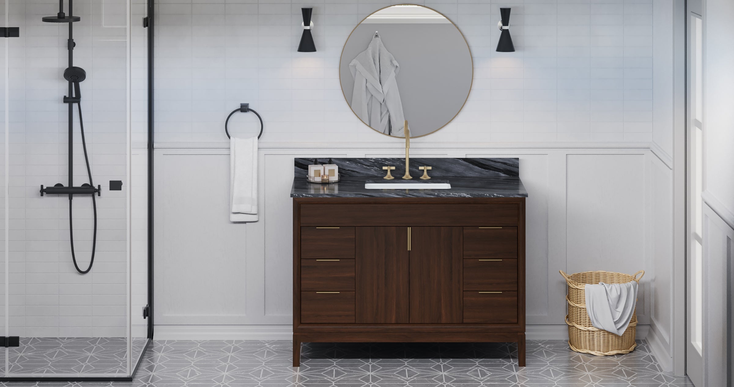 48" Theodora Vanity – Dark Walnut