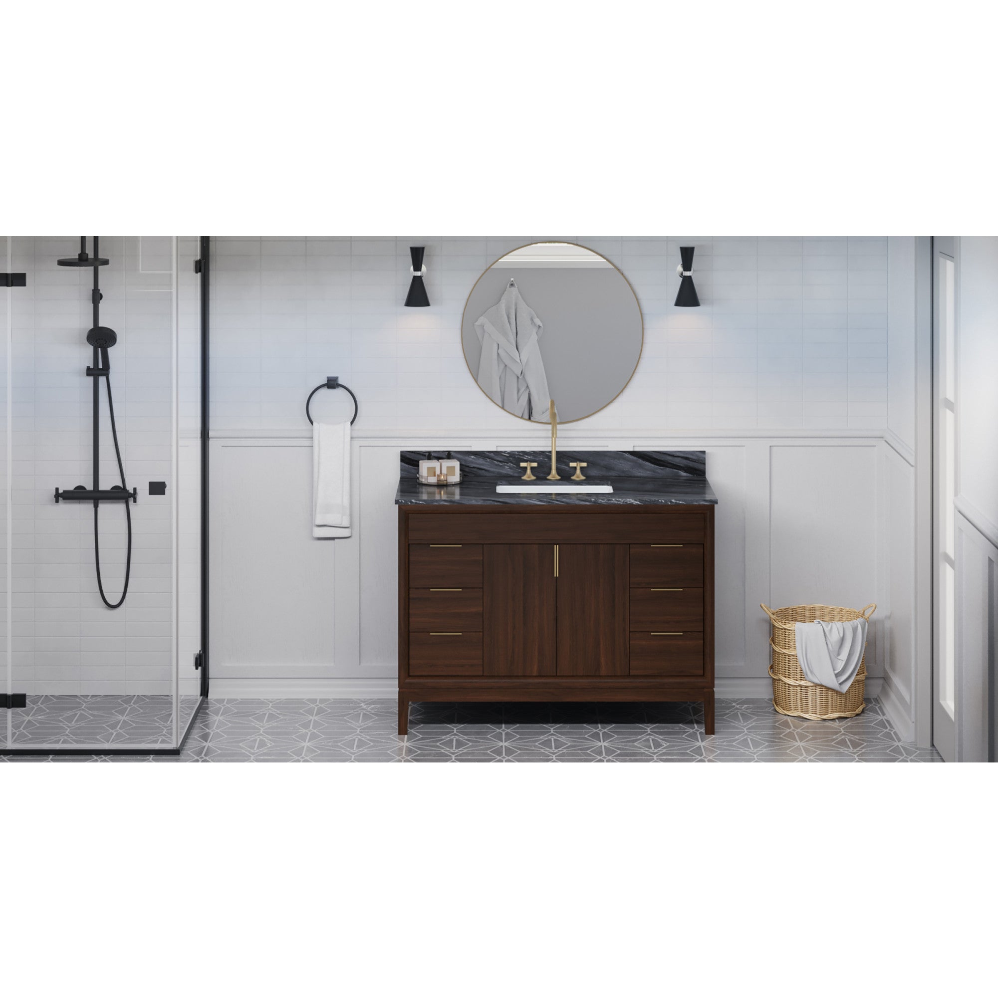 48" Theodora Vanity – Dark Walnut