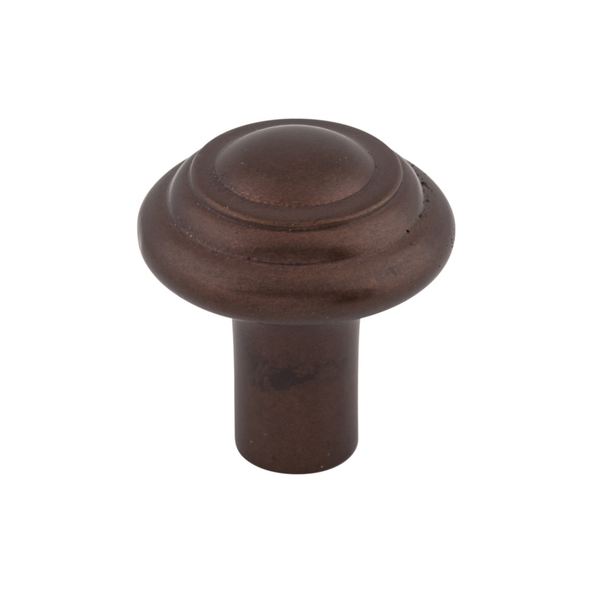 Aspen Button Round Knob - Mahogany Bronze