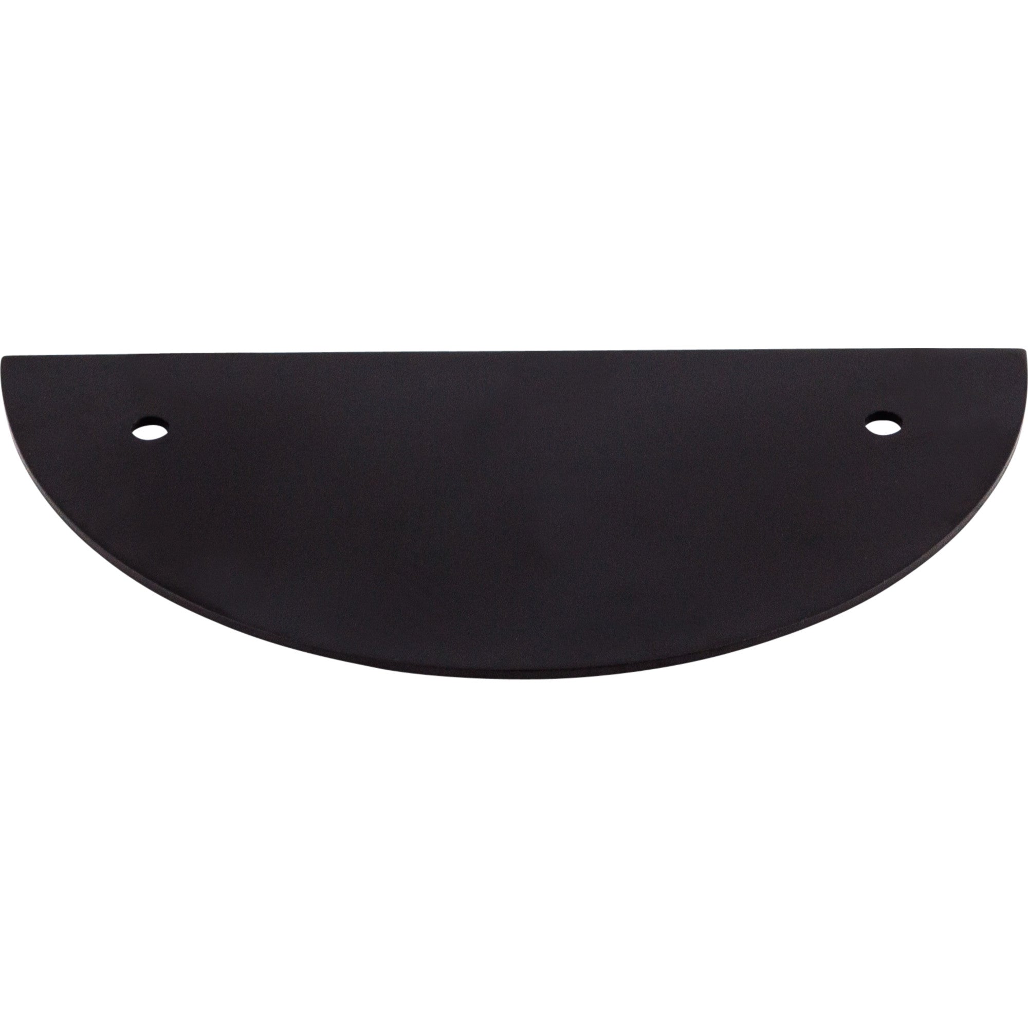 Half Circle 3 1/2" Center to Center Pull Backplate - Flat Black