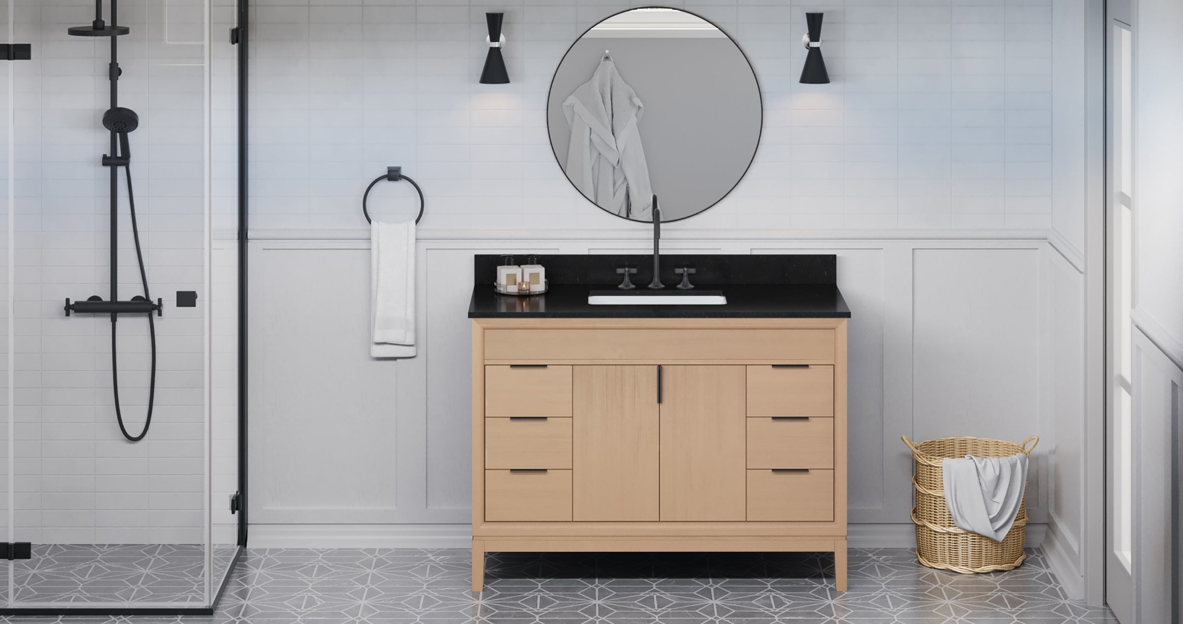 48" Theodora Vanity – Natural Oak