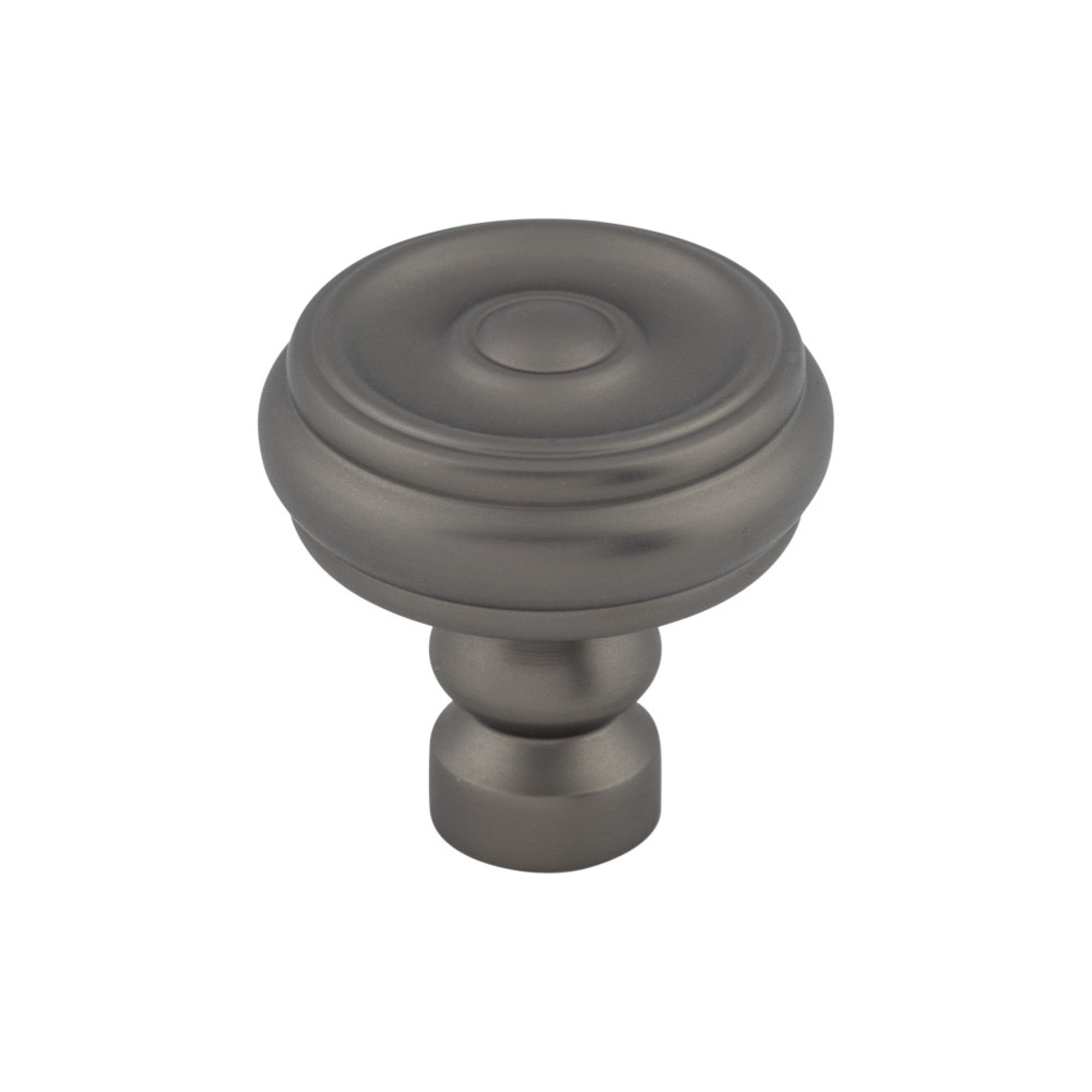 Brixton Button 1 1/4" Diameter Round Knob - Ash Gray