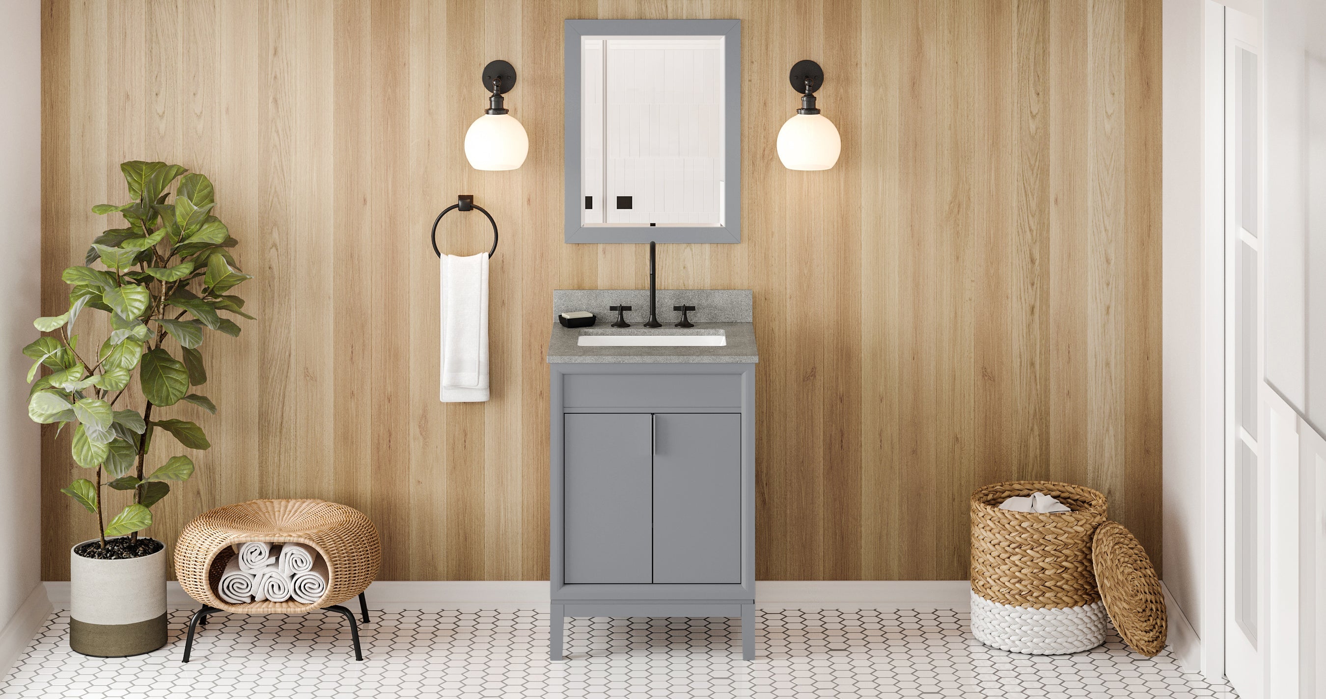 24" Theodora Vanity – Grey