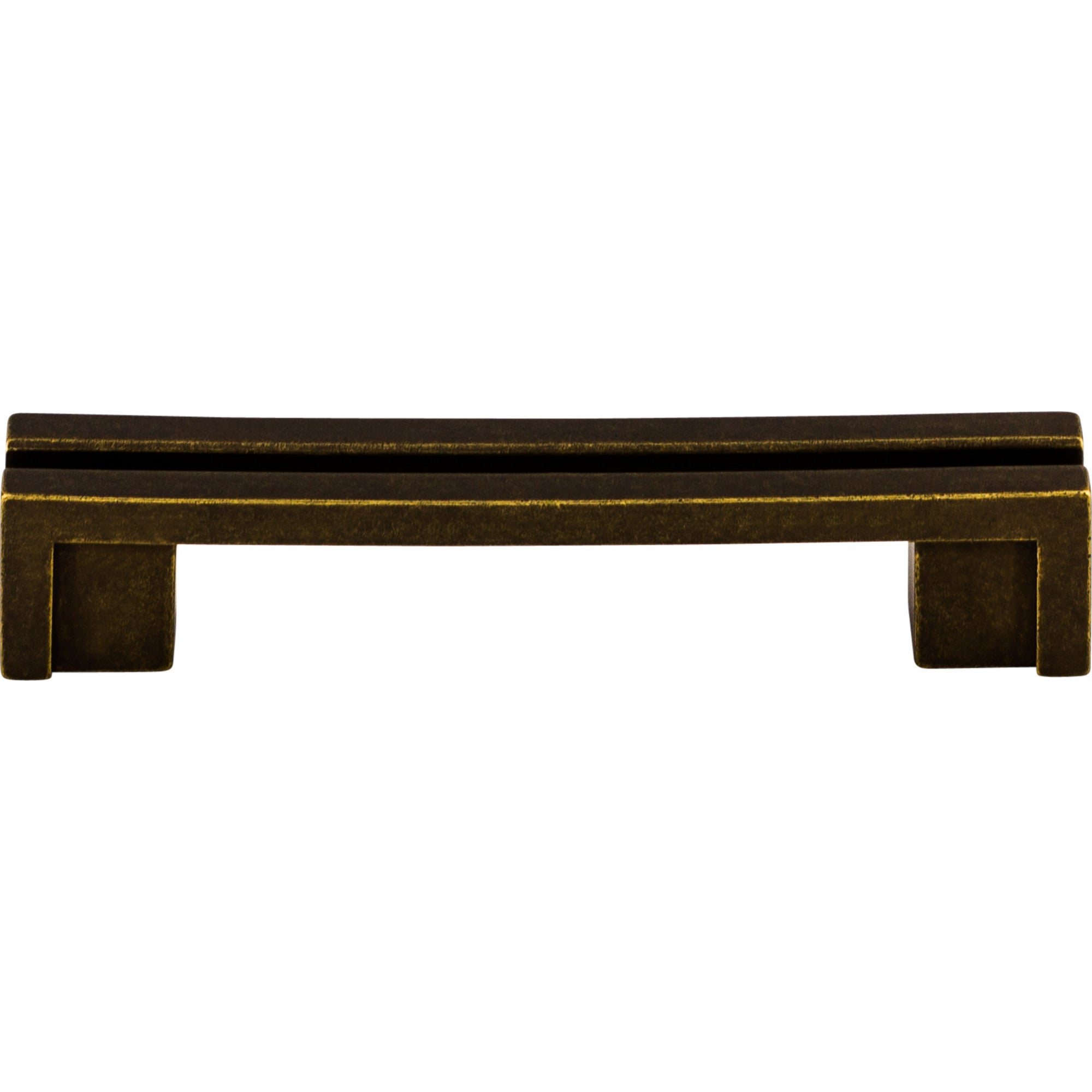 Flat Rail 3 1/2" Center to Center Bar Pull - German Bronze