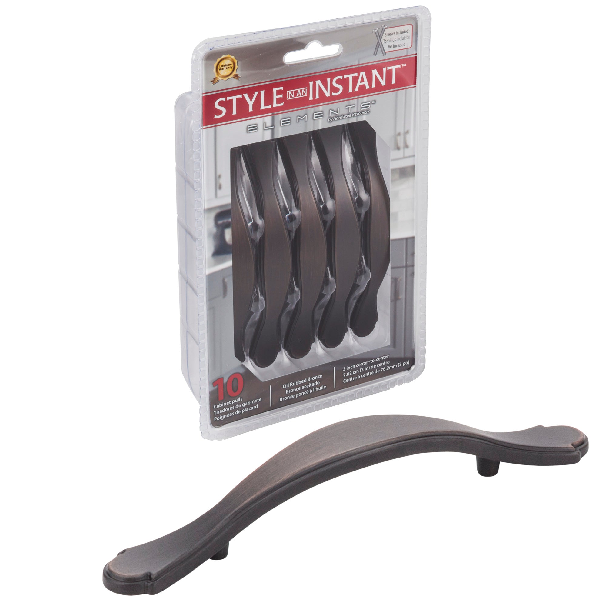 Retail Pack Hardware 3" Center-to-Center Bar Pull