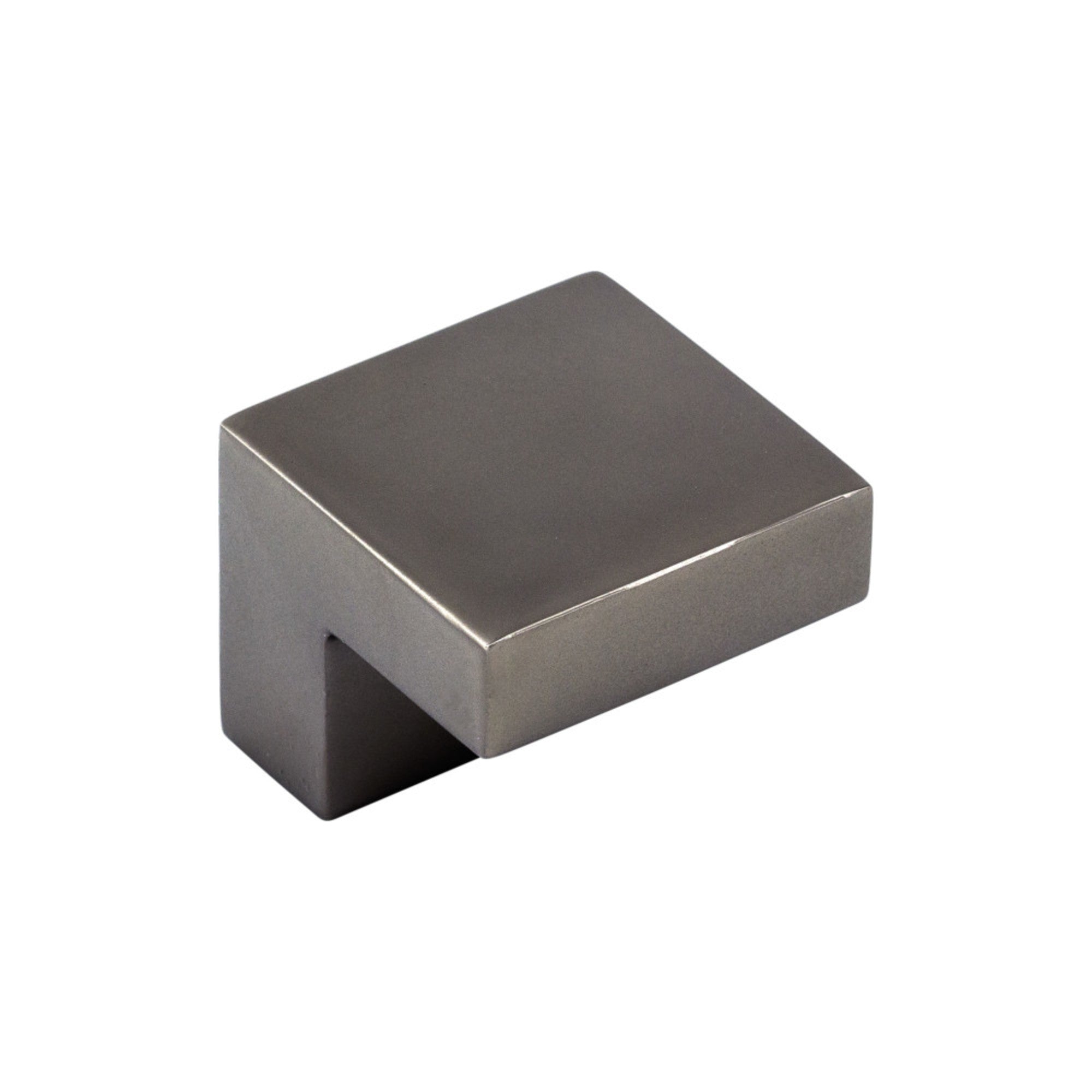 Square 1" Length Square Knob - Ash Gray