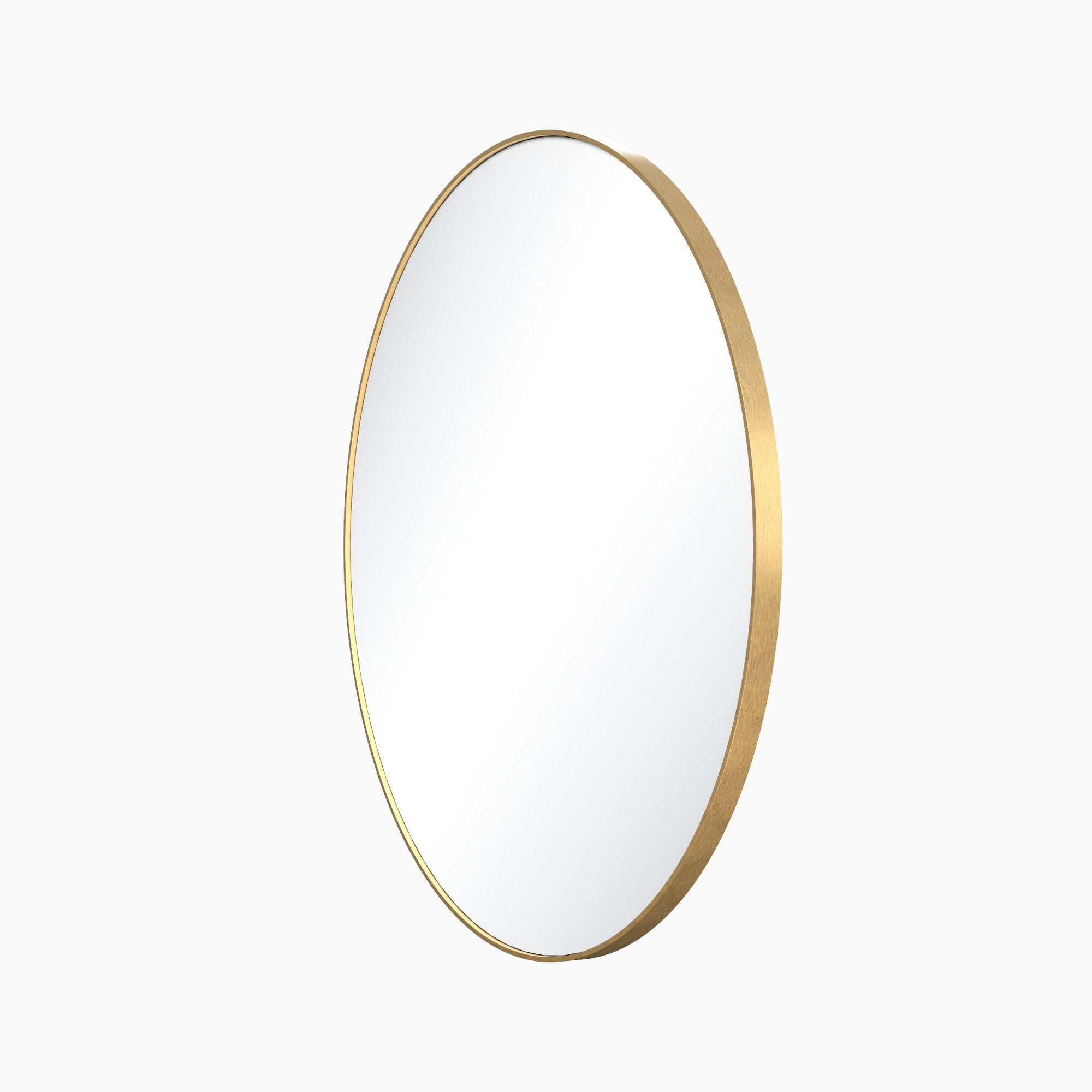 30" x 1" Brushed Gold Circular Metal Frame mirror