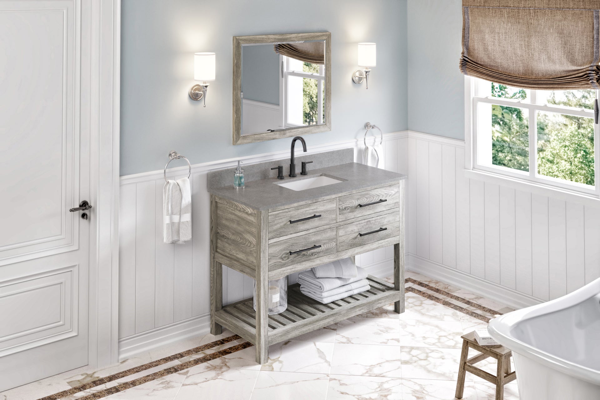 48" Wavecrest Vanity – Weathered Grey