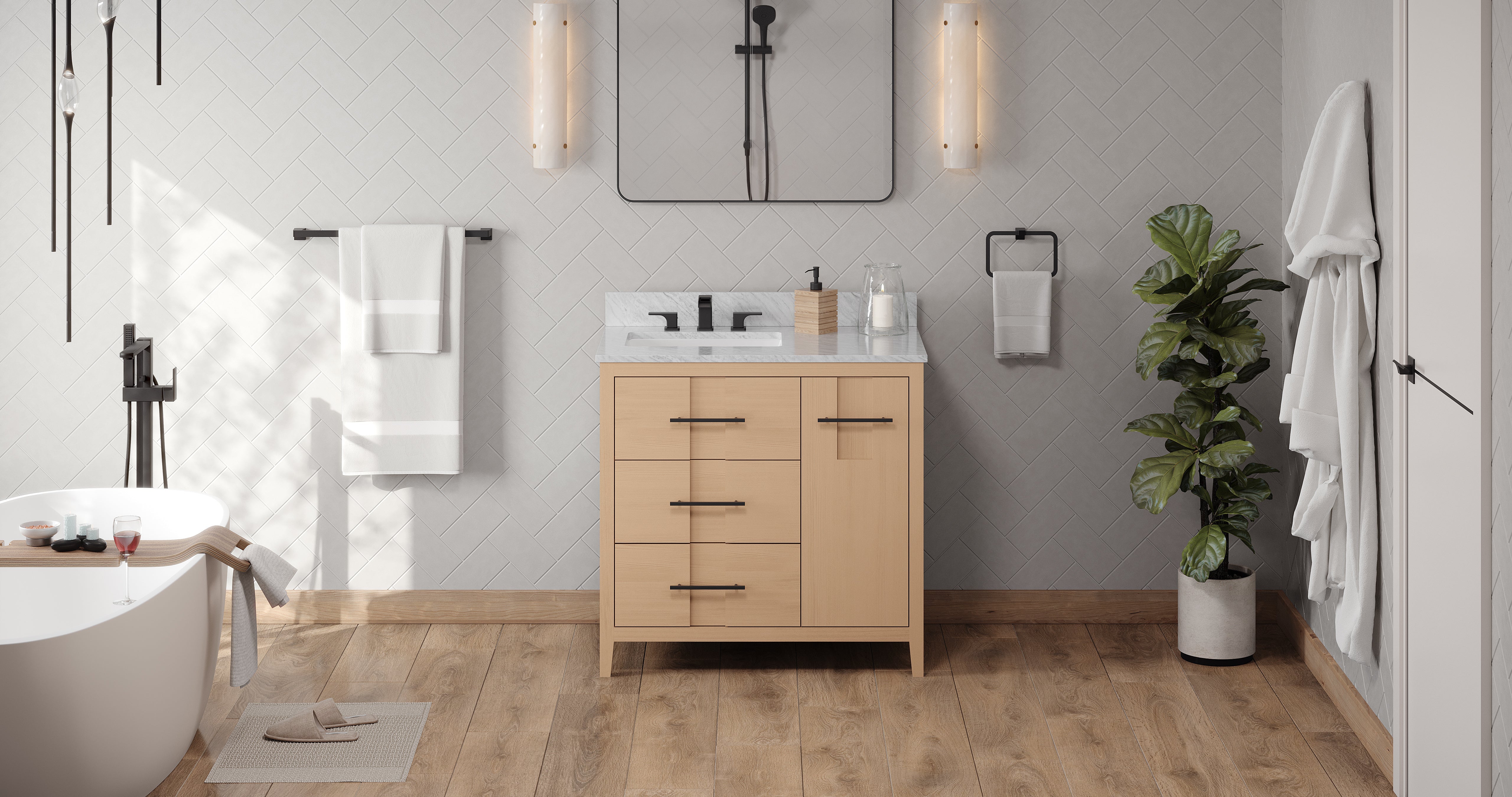 36" Katara Vanity – Left Offset