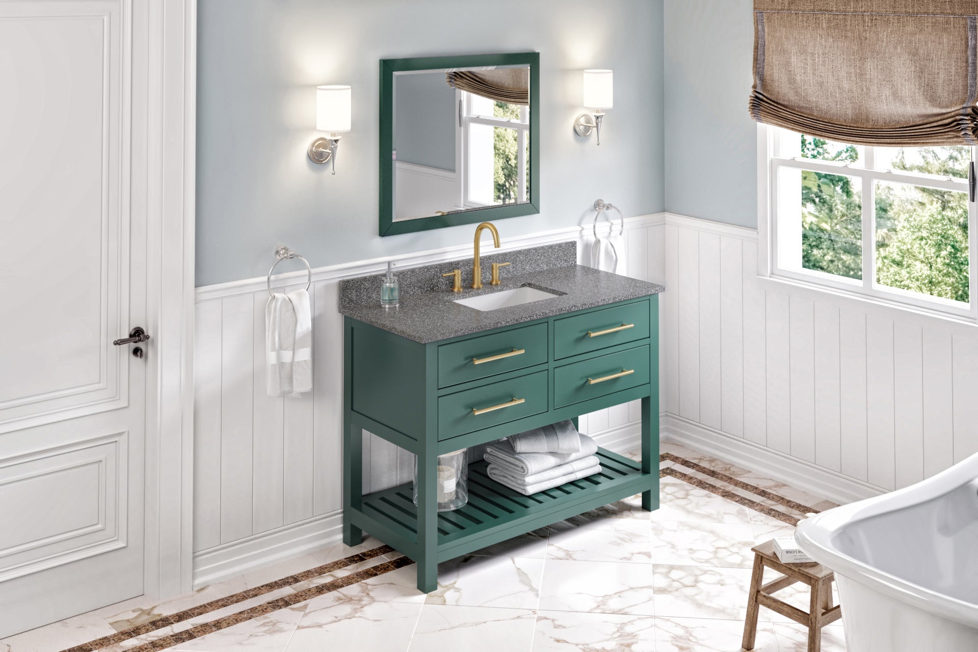 48" Wavecrest Vanity – Forest Green